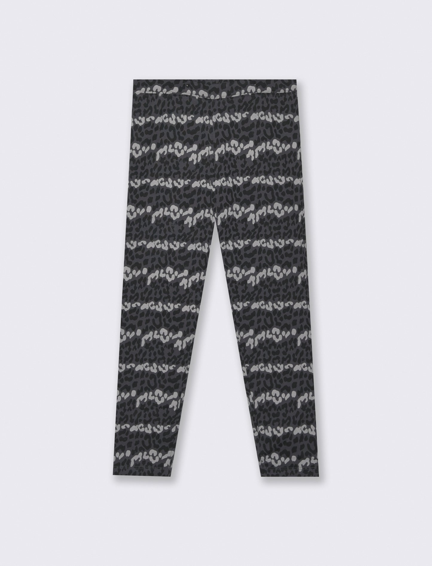 Leggings garzato fantasia - Nero