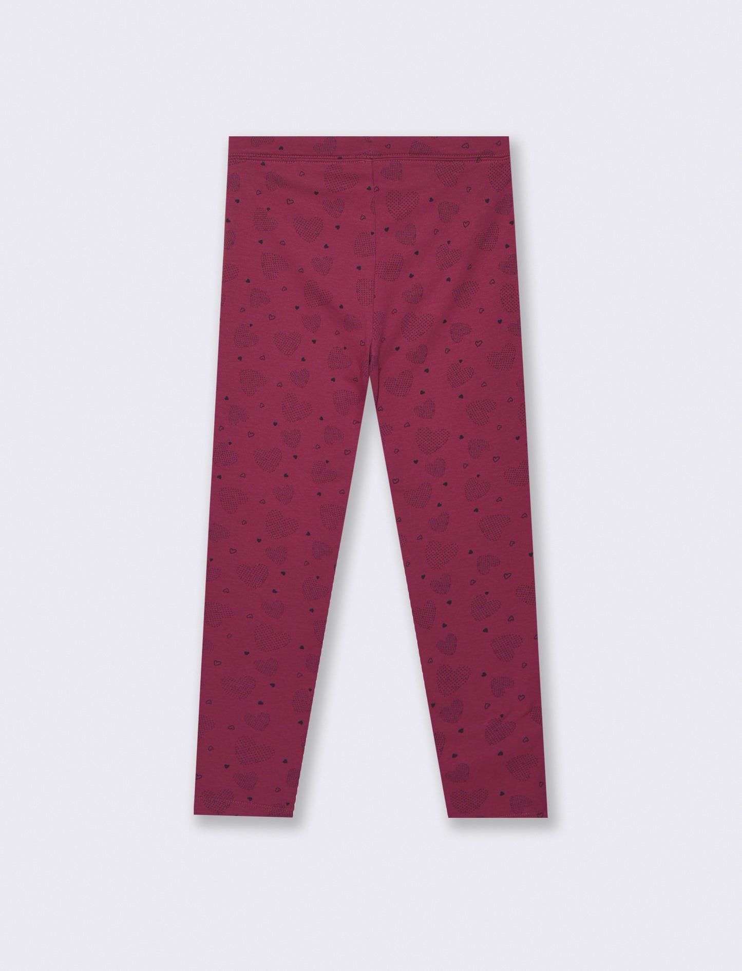 Leggings garzato fantasia - Rosso amarena