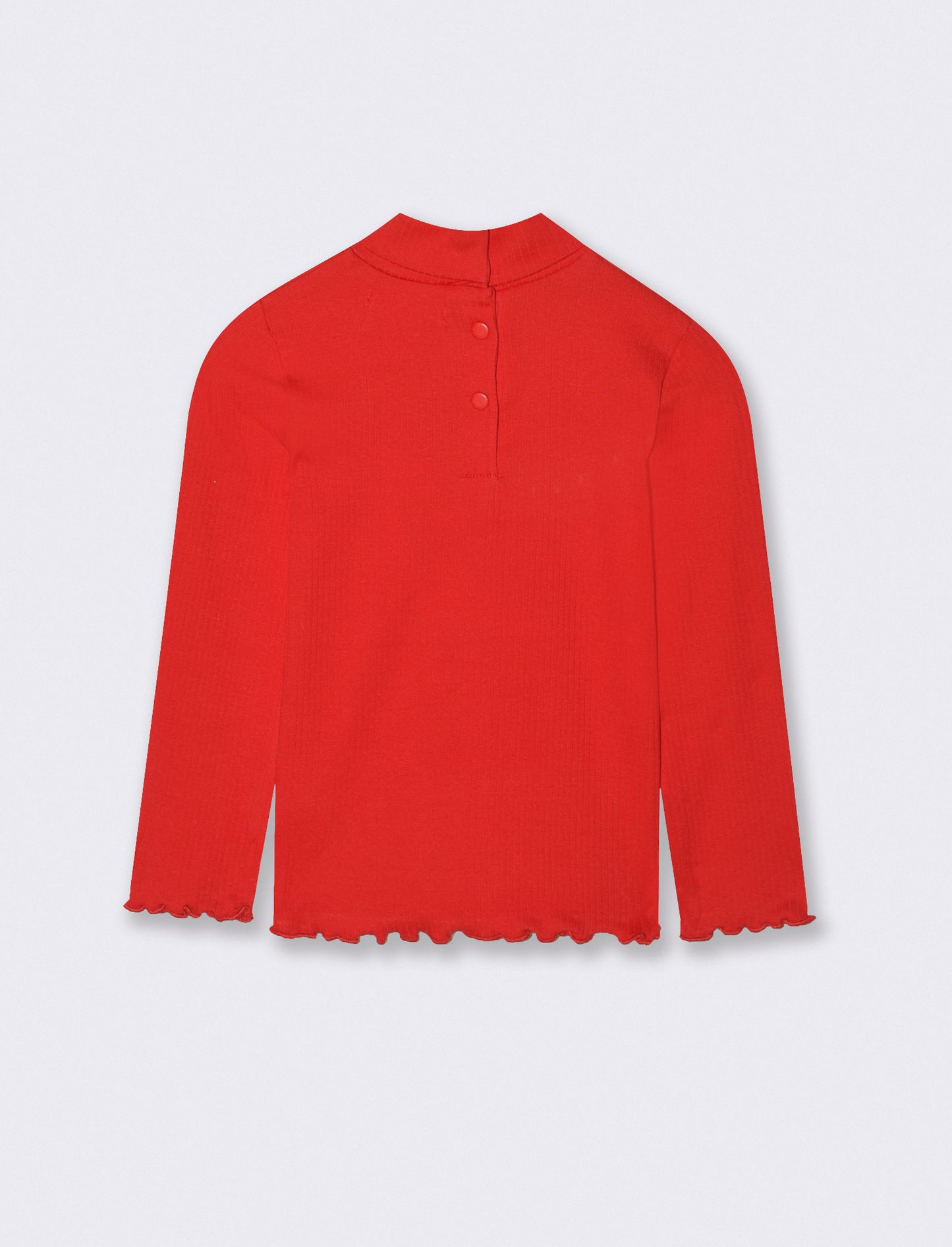 Lupetto tessuto costina - Rosso