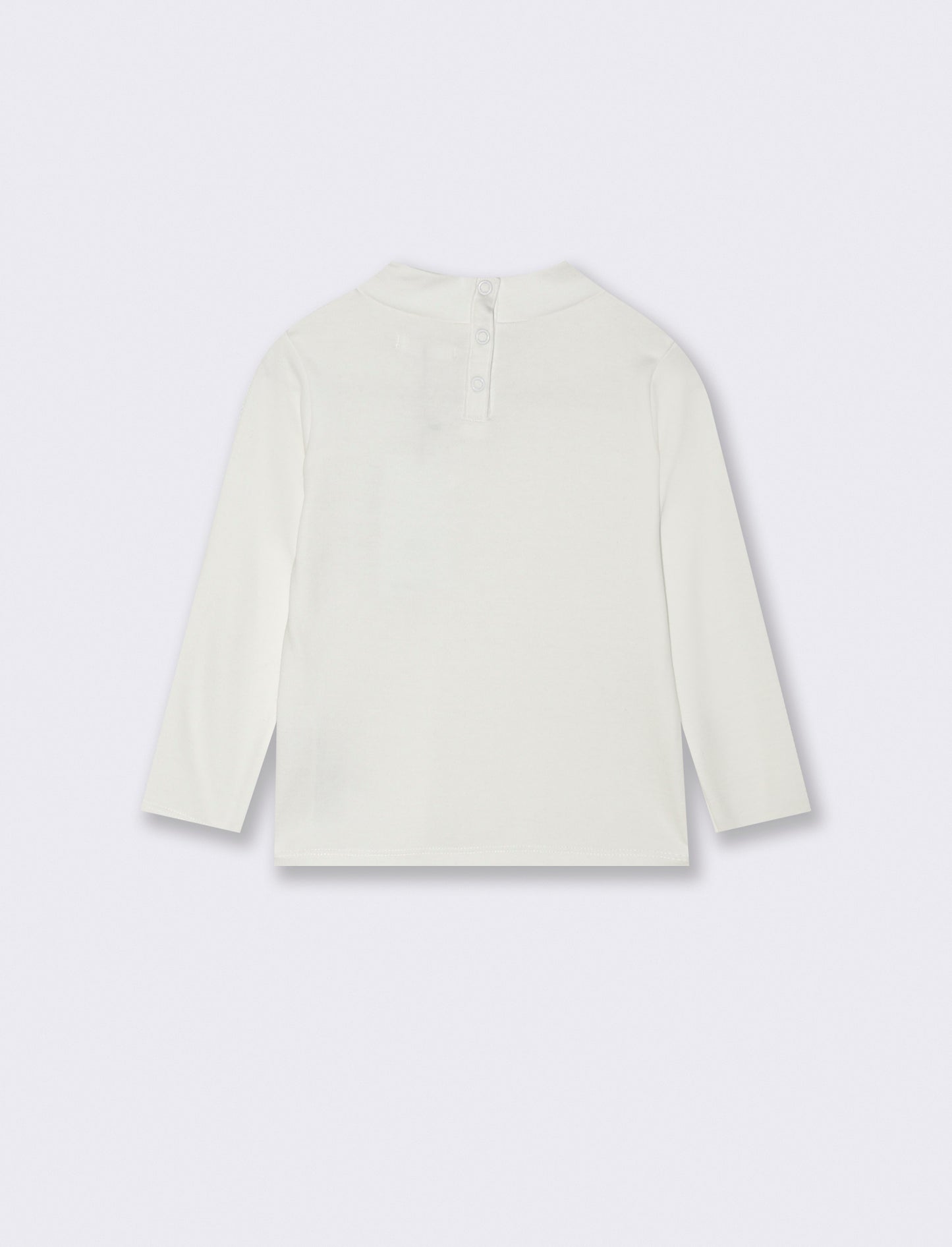 T shirt basica con ricamo - Bianco