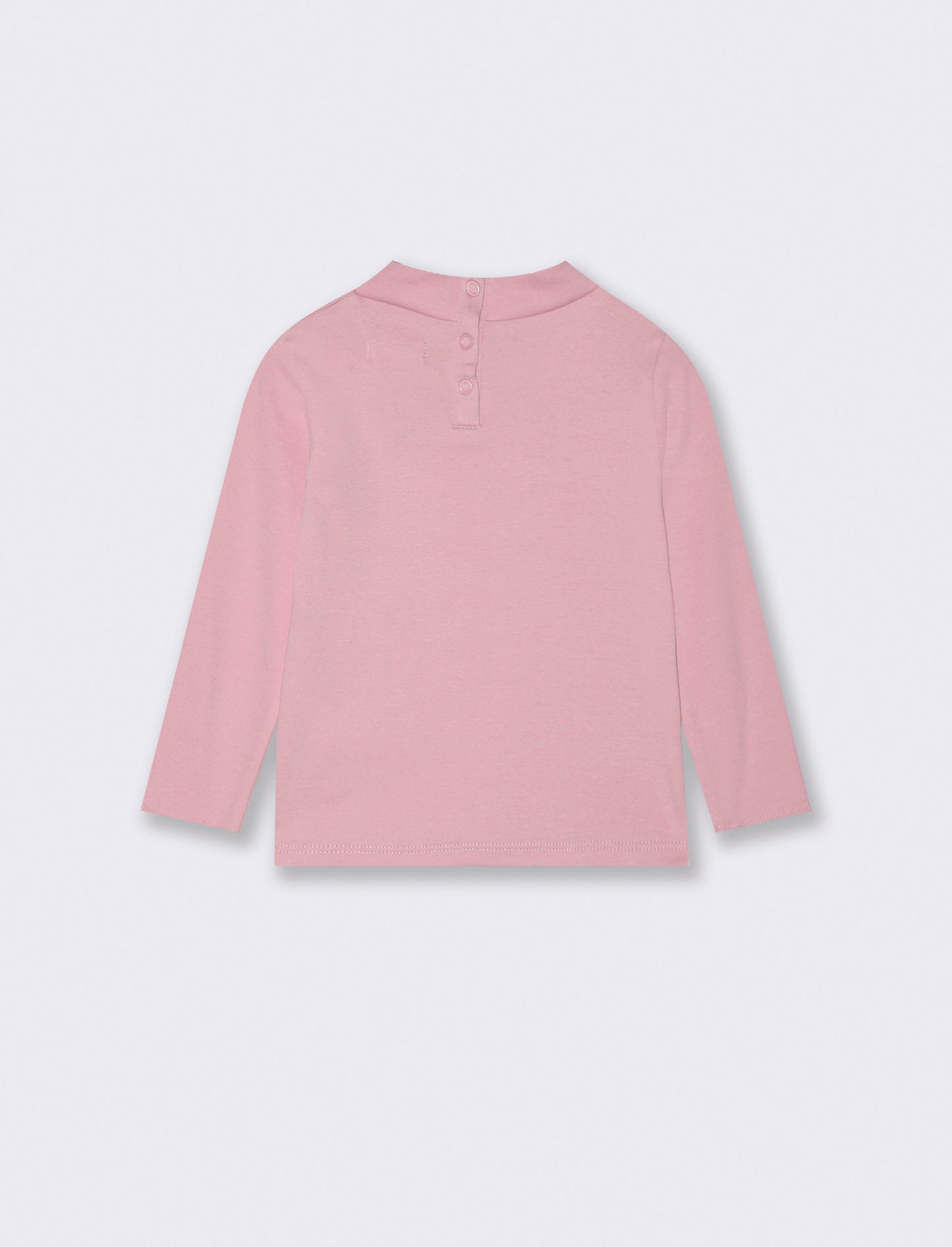 T shirt basica con ricamo - Rosa