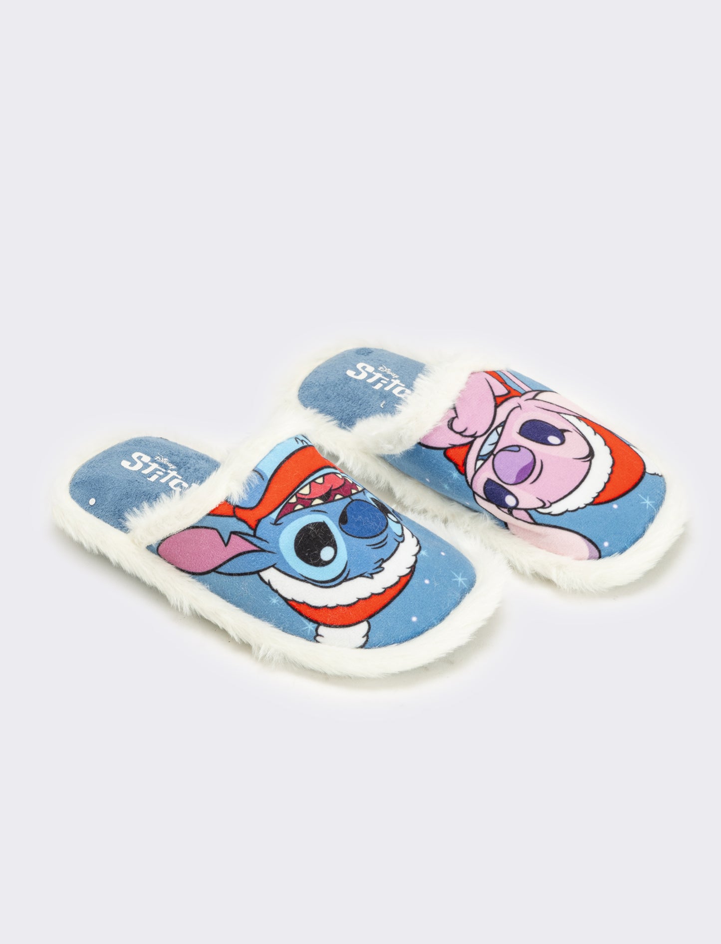 Pantofola Christmas Stitch&Angel© da bambina - Celeste