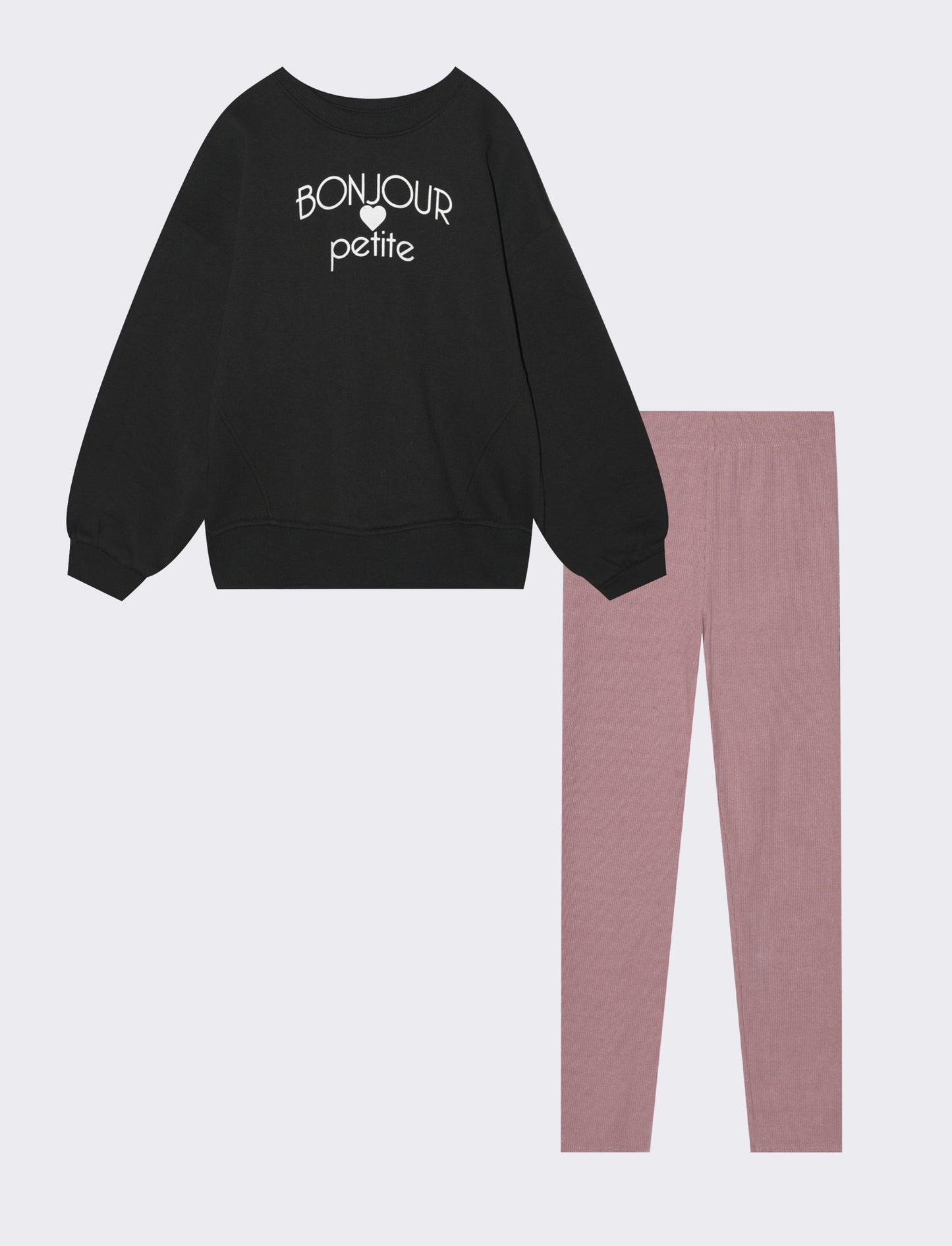 Completo felpa+leggings - Nero