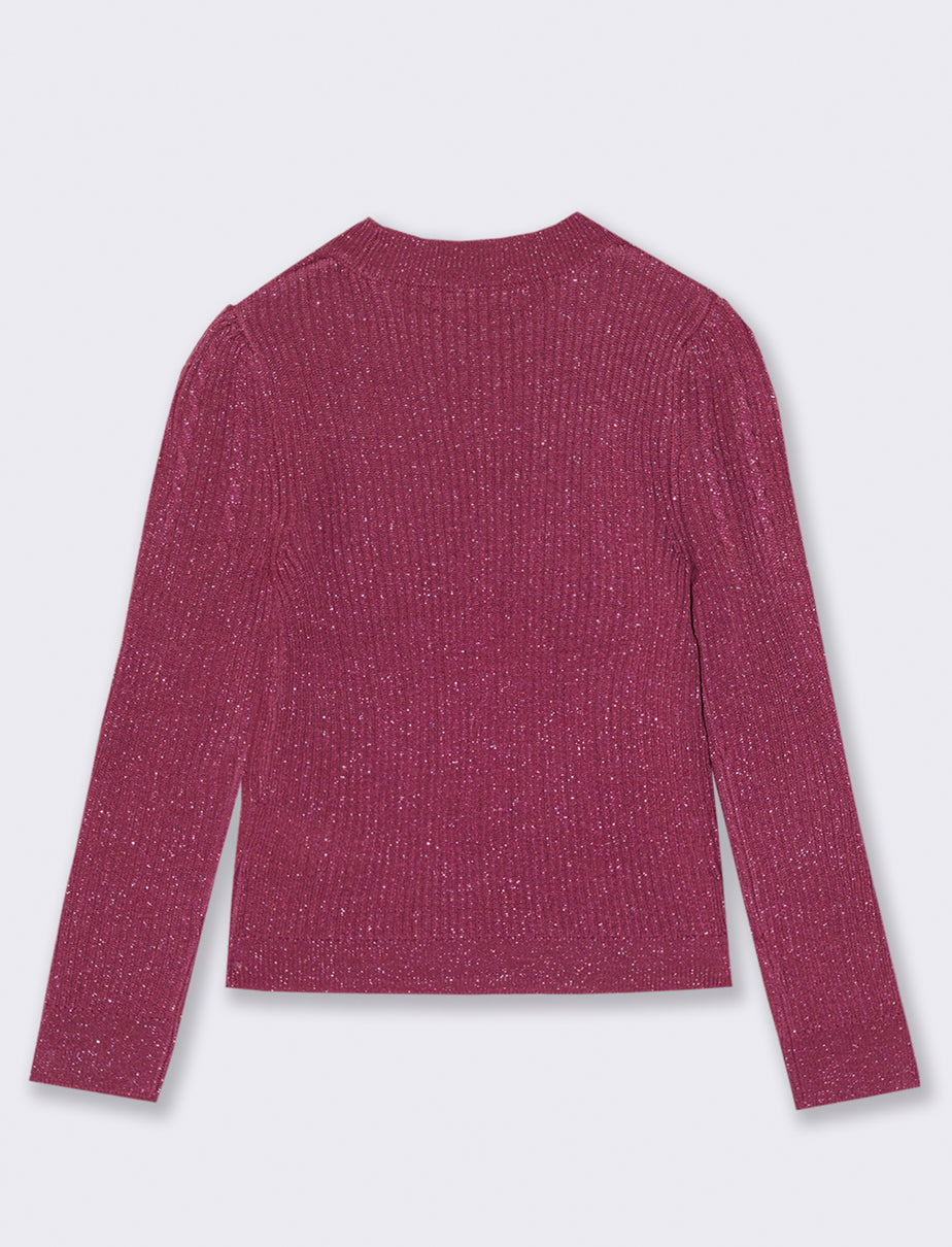 Maglia mezzo collo - Viola malva