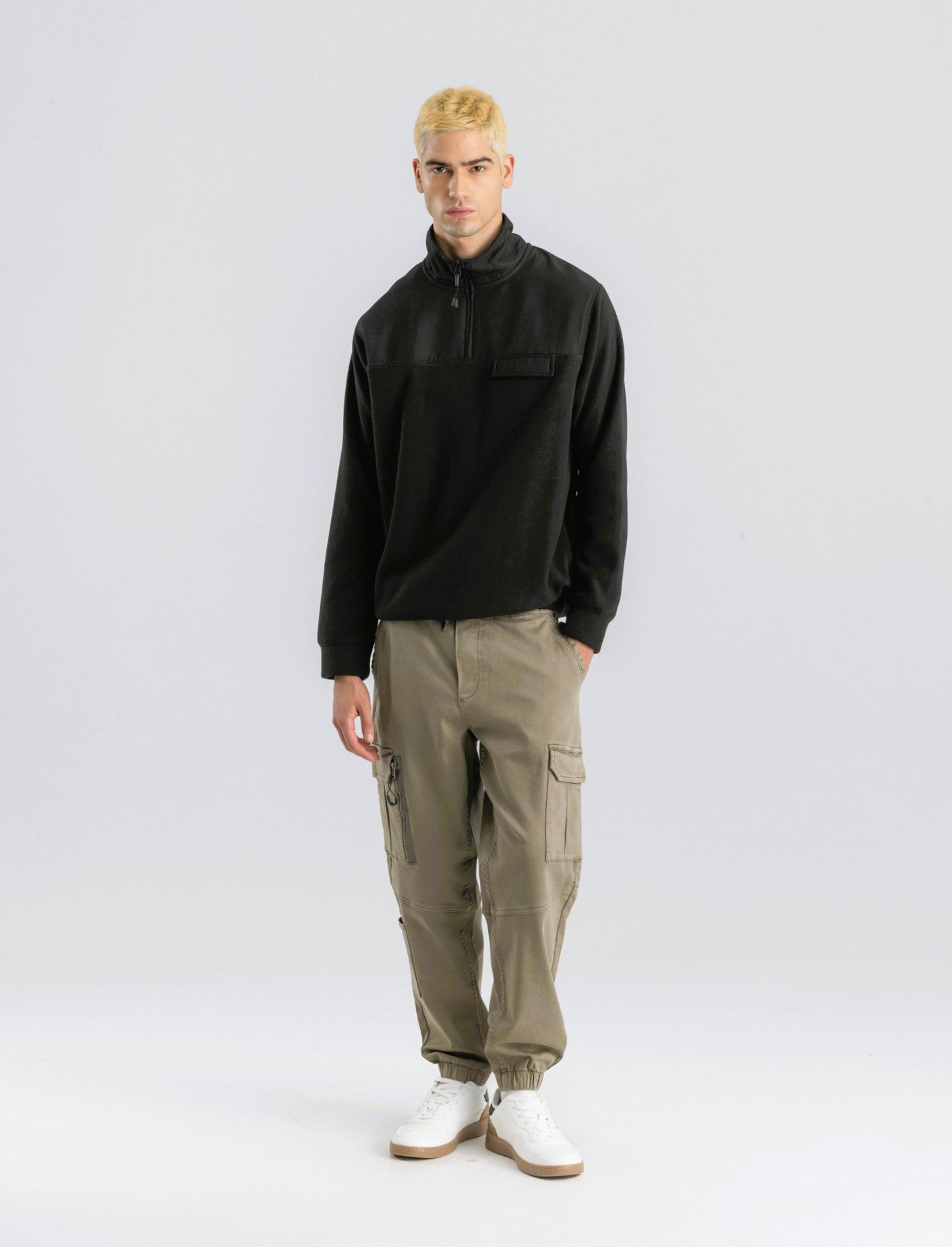 PANTALONI JOGGER CARGO FIT - Verde kaki