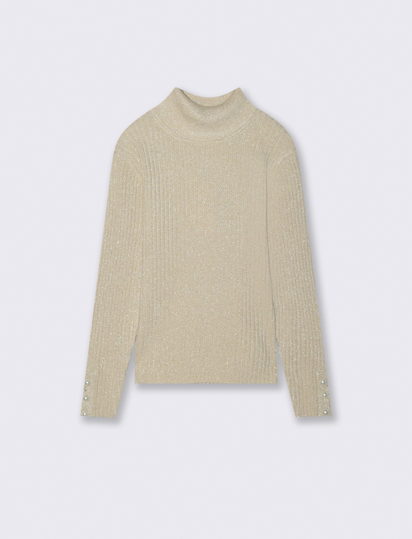 Maglia collo alto - Beige