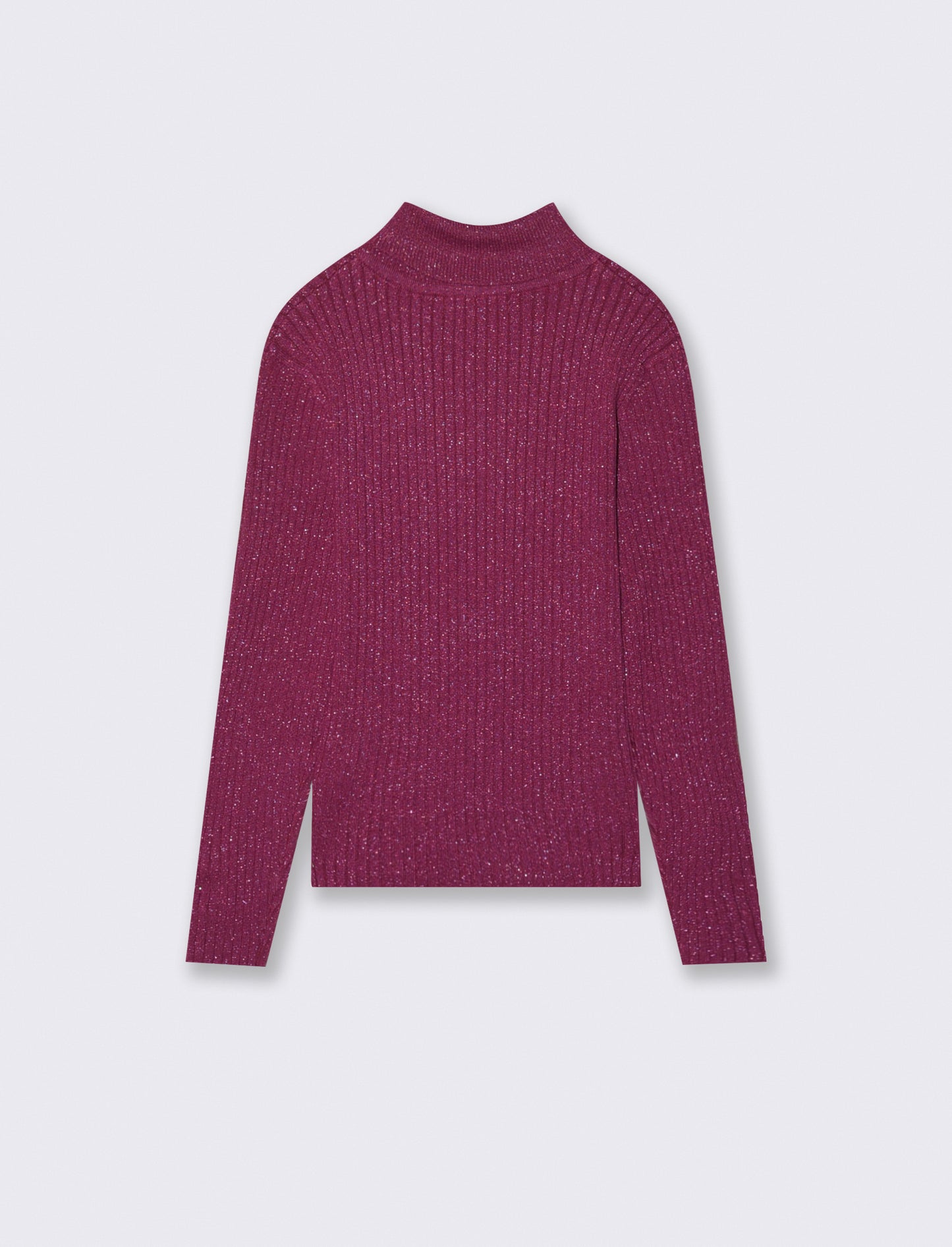 Maglia collo alto - Rosso amarena