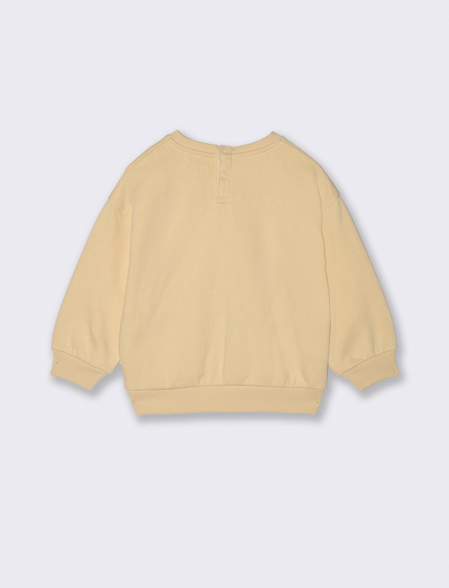 Felpa girocollo con applicazioni - Beige
