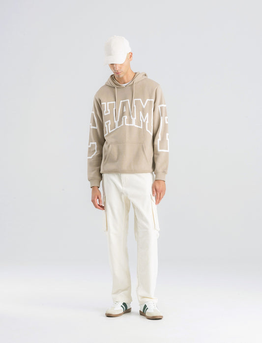 PANTALONI CARGO IN VELLUTO STRAIGHT FIT - Bianco