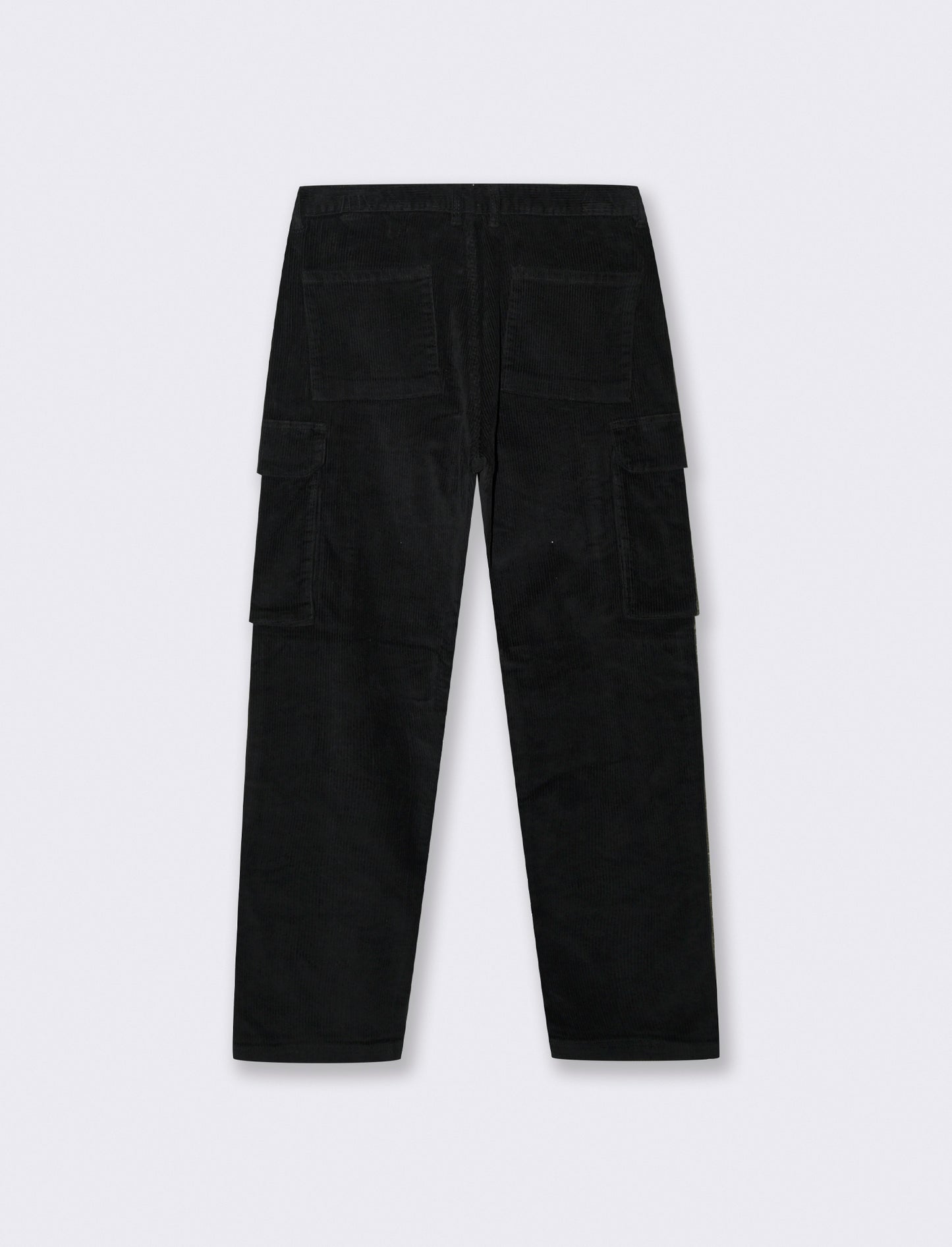 PANTALONI CARGO IN VELLUTO STRAIGHT FIT - Nero