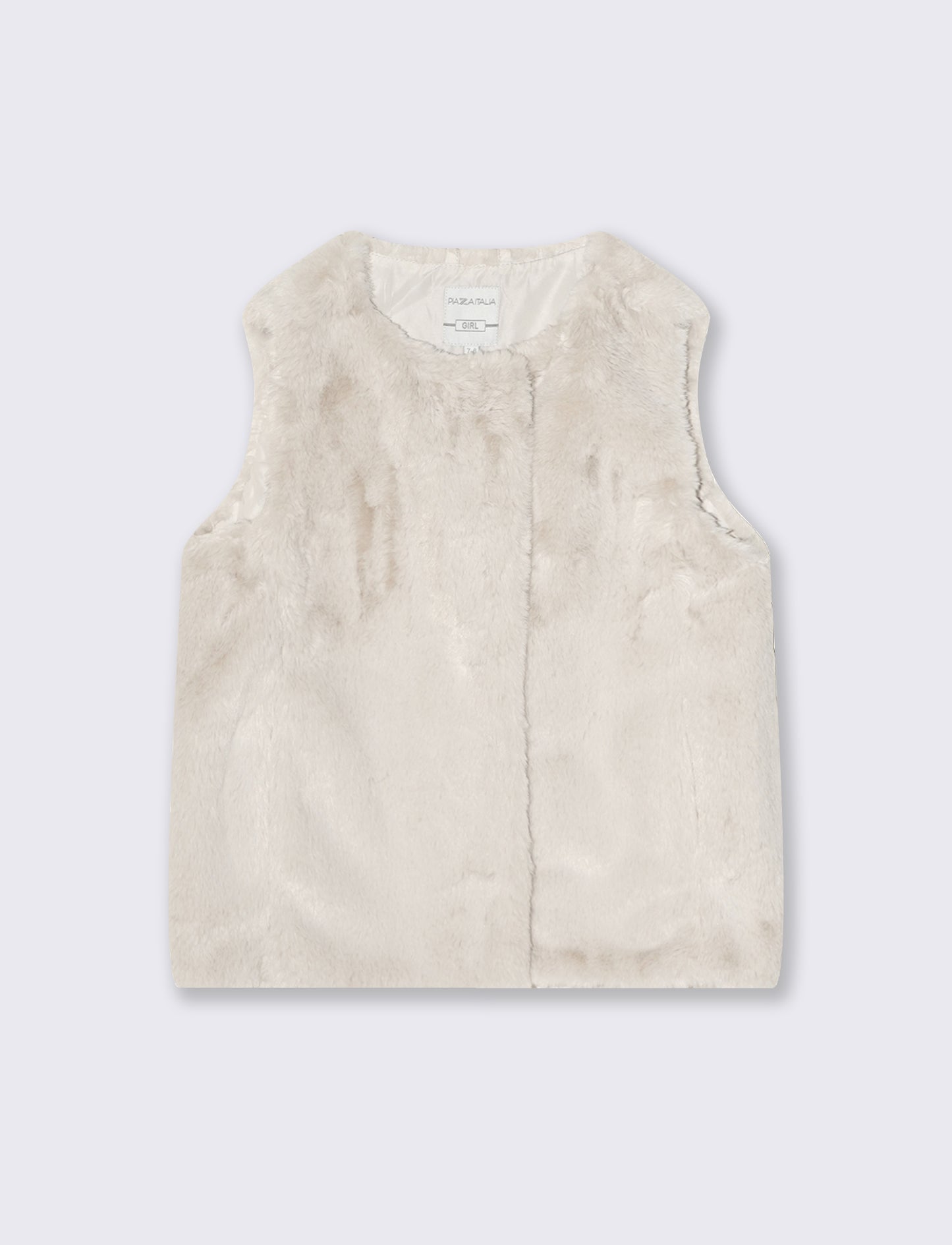 Gilet finta pelliccia da bambina - Bianco