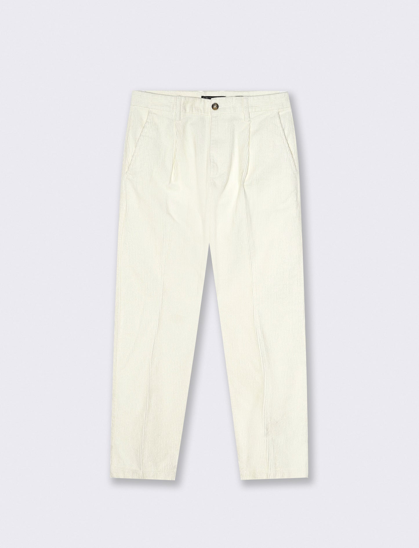 PANTALONI CHINO  IN VELLUTO STRAIGHT FIT - Bianco