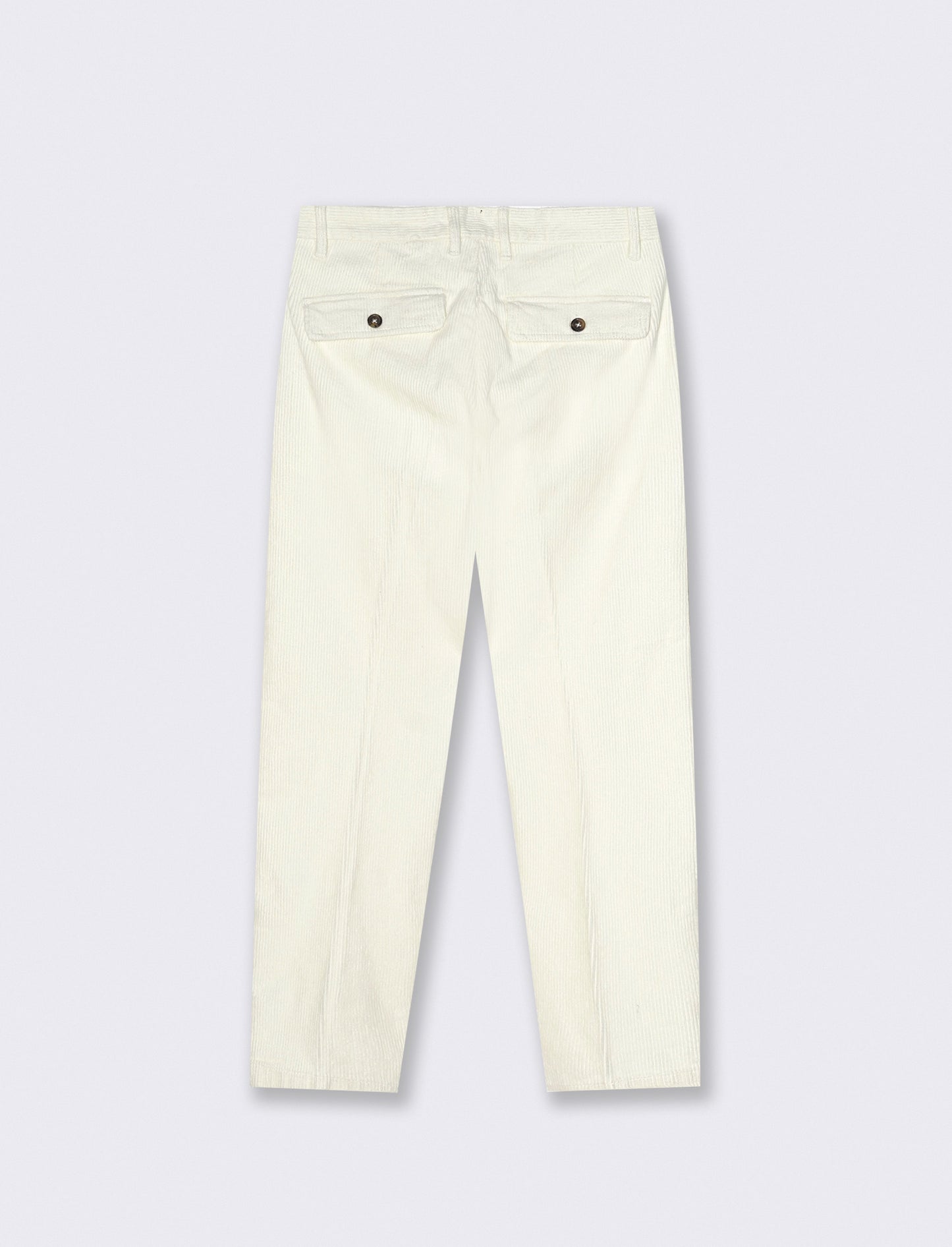 PANTALONI CHINO  IN VELLUTO STRAIGHT FIT - Bianco