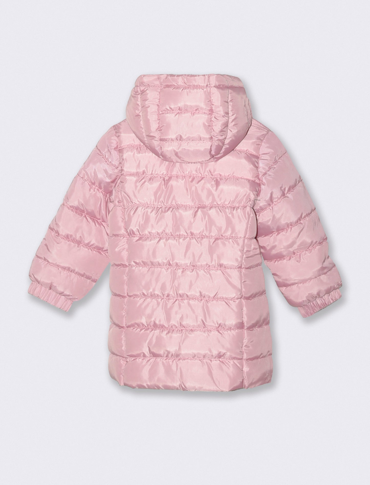 Giaccone basico con cappuccio - Rosa