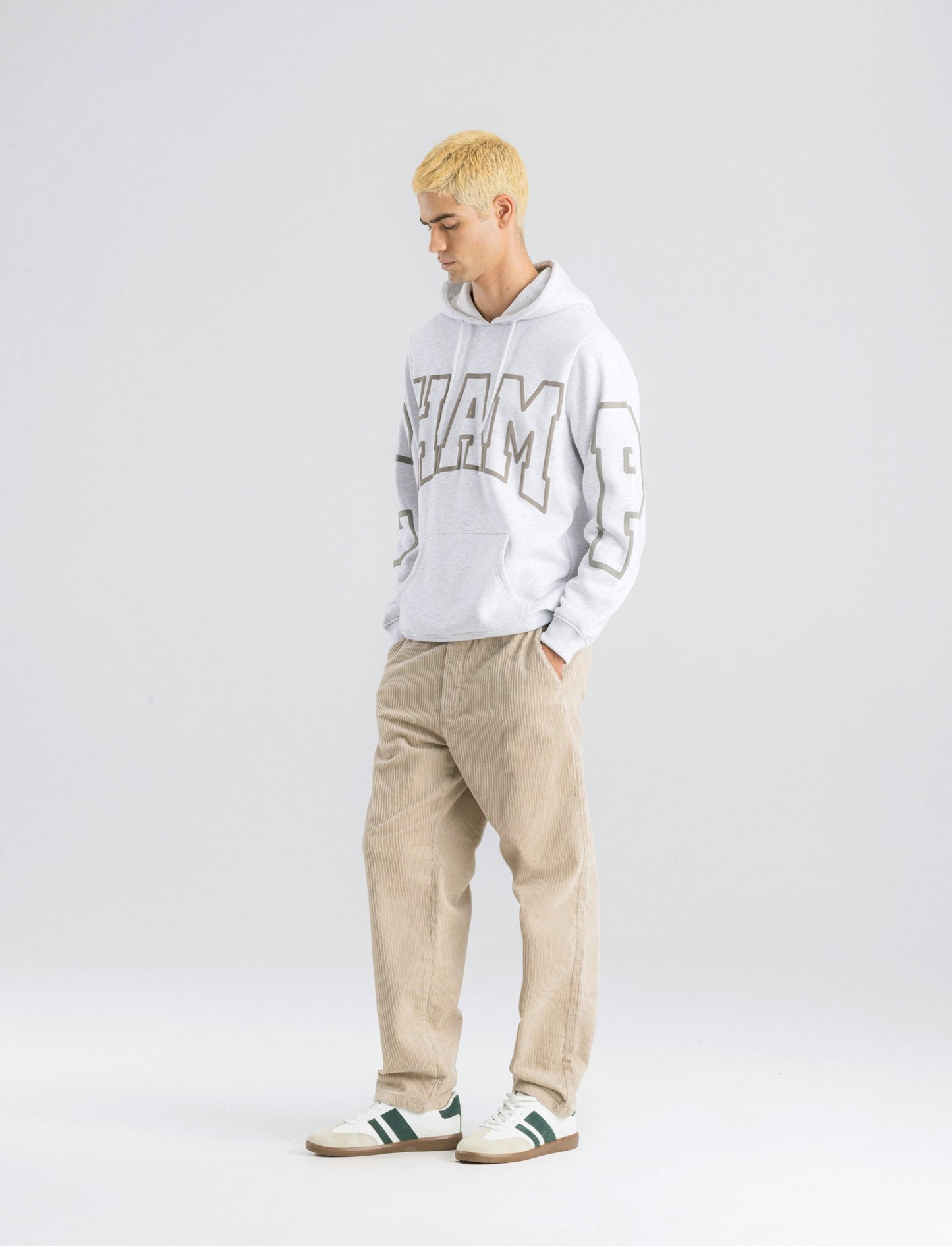 PANTALONI BAGGY JOGGER IN VELLUTO - Beige