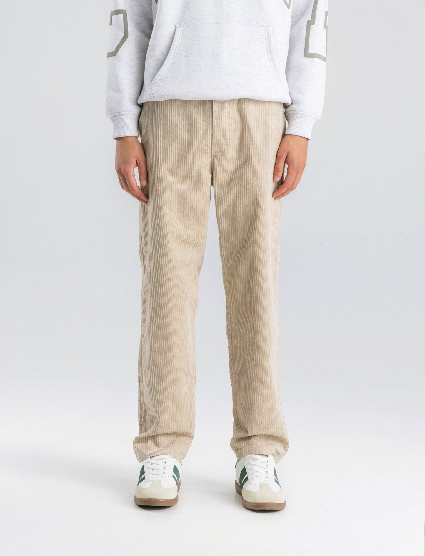PANTALONI BAGGY JOGGER IN VELLUTO - Beige