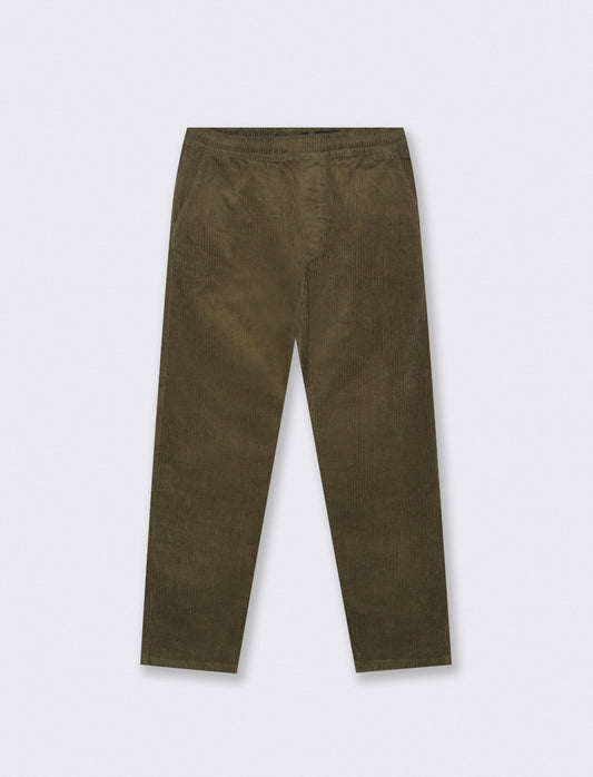 PANTALONI BAGGY JOGGER IN VELLUTO - Verde kaki