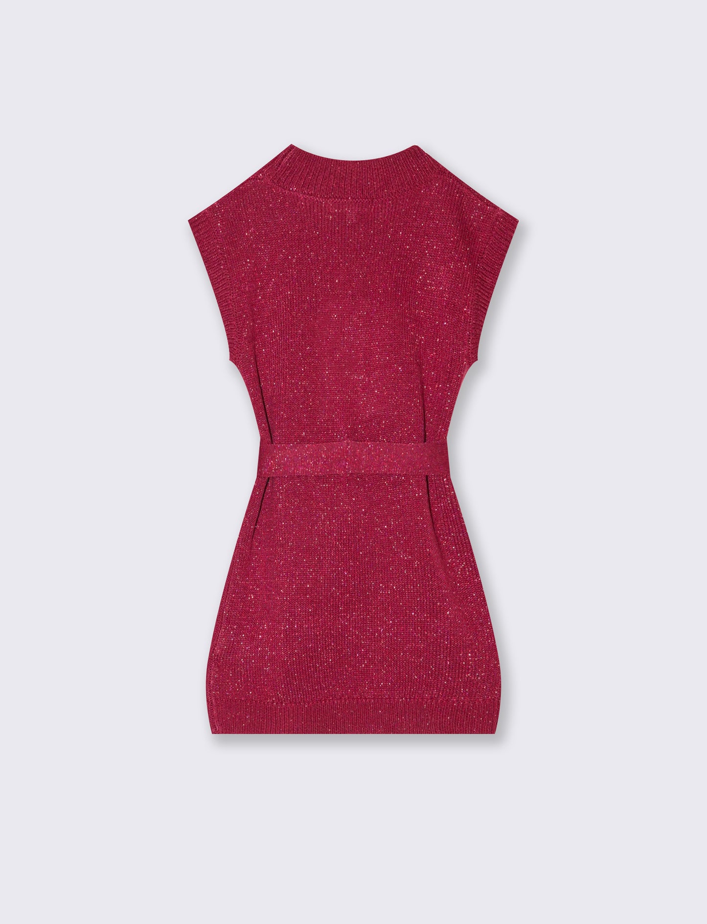 Vestito giromanica in maglieria da bambina. - Viola malva