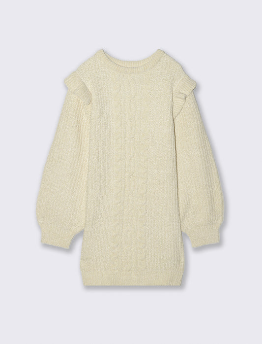 Abito trecce in ciniglia - Beige