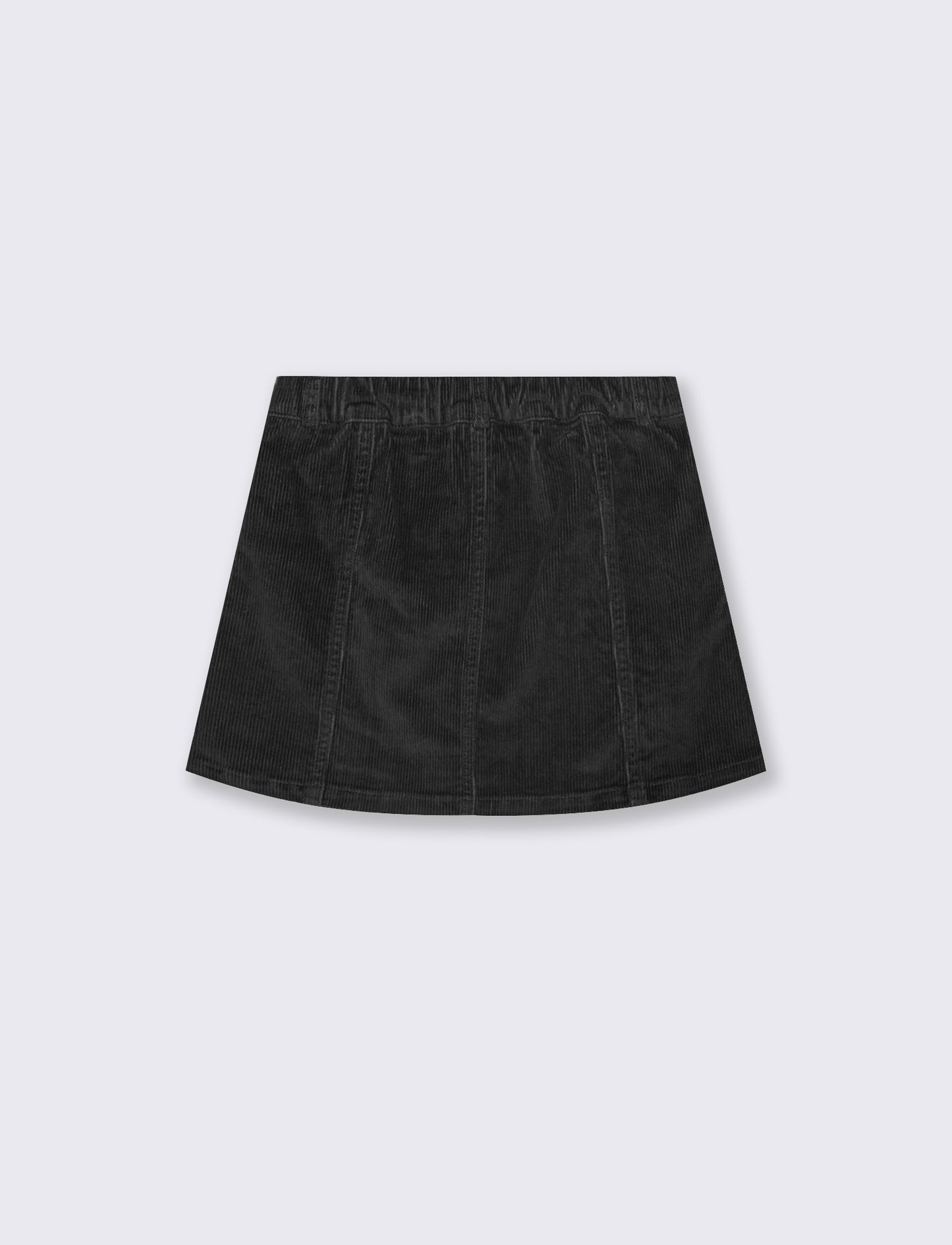 Gonna in velluto elastico da bambina. - Nero