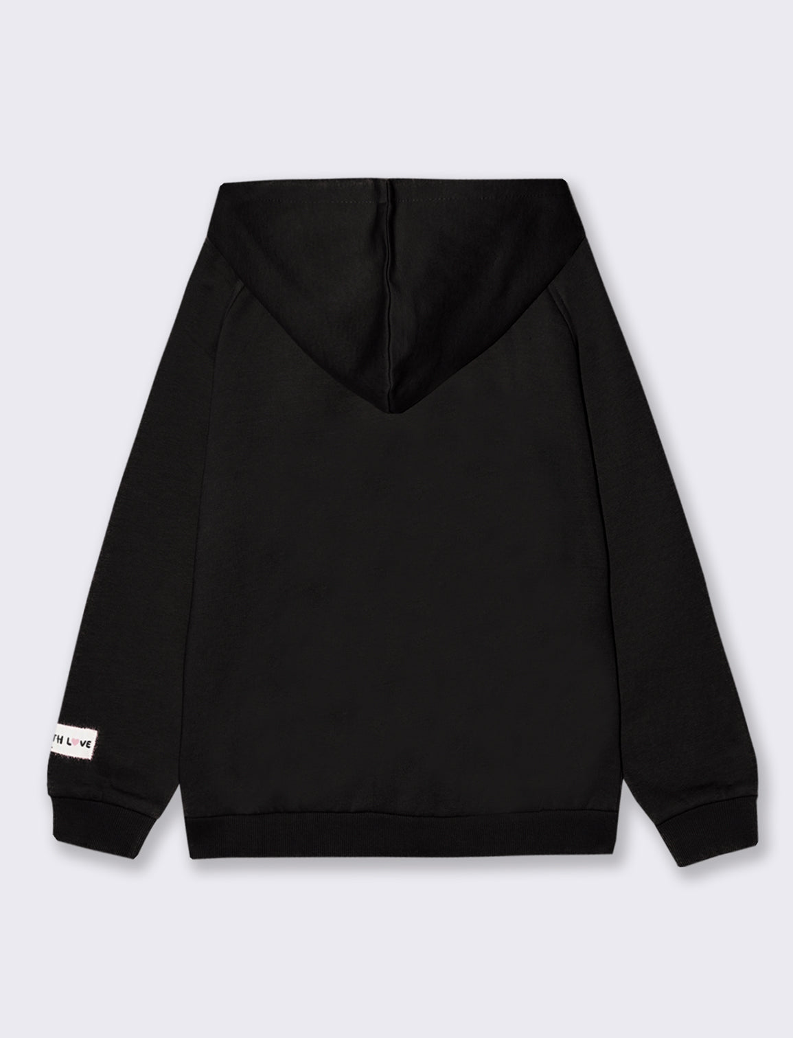 Felpa aperta avanti con zip. - Nero
