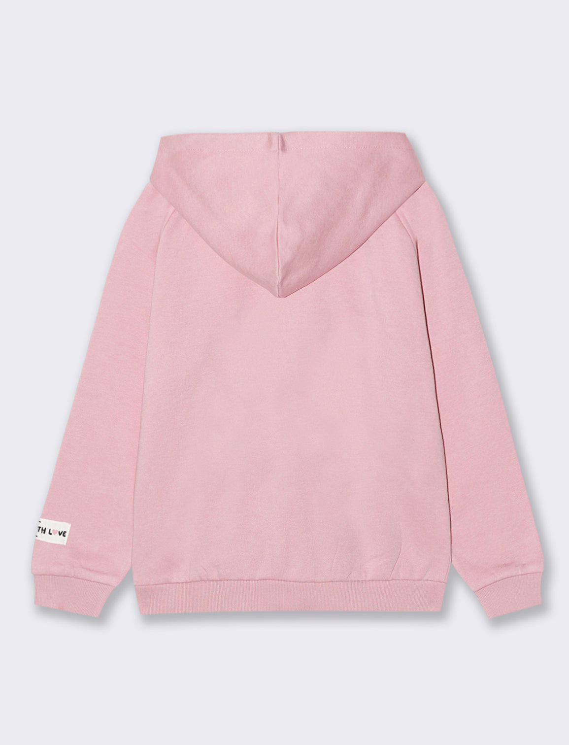 Felpa aperta avanti con zip. - Rosa