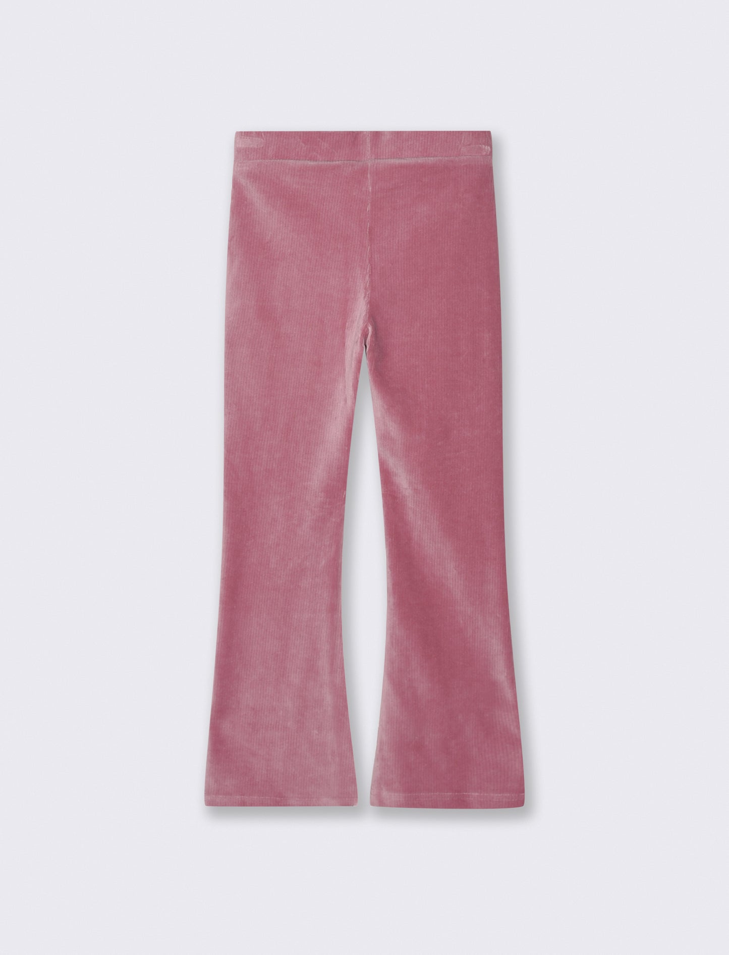 Leggings a zampa in velluto elastico. - Rosa cipolla