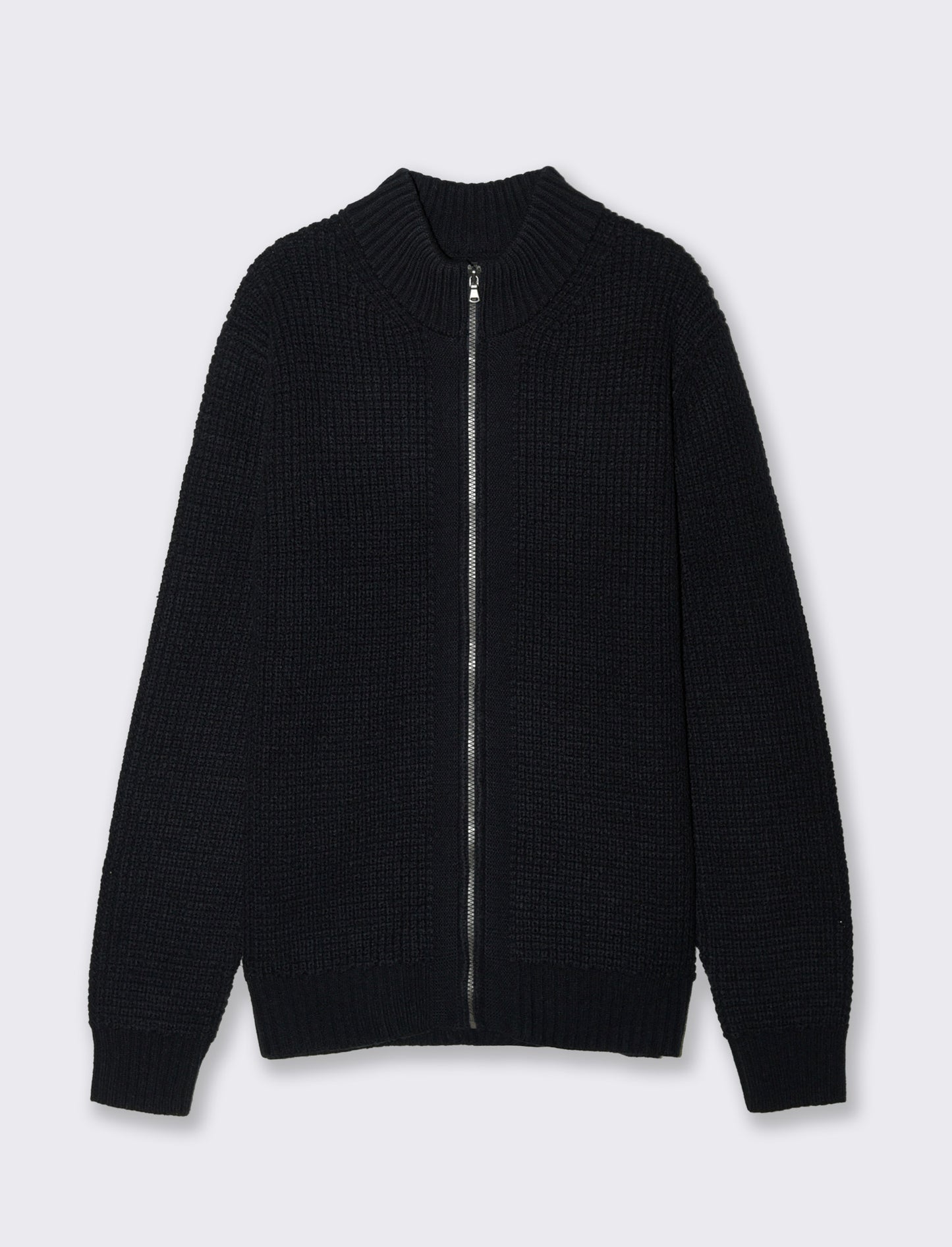 MAGLIA  CARDIGAN CON CERNIERA - Blu