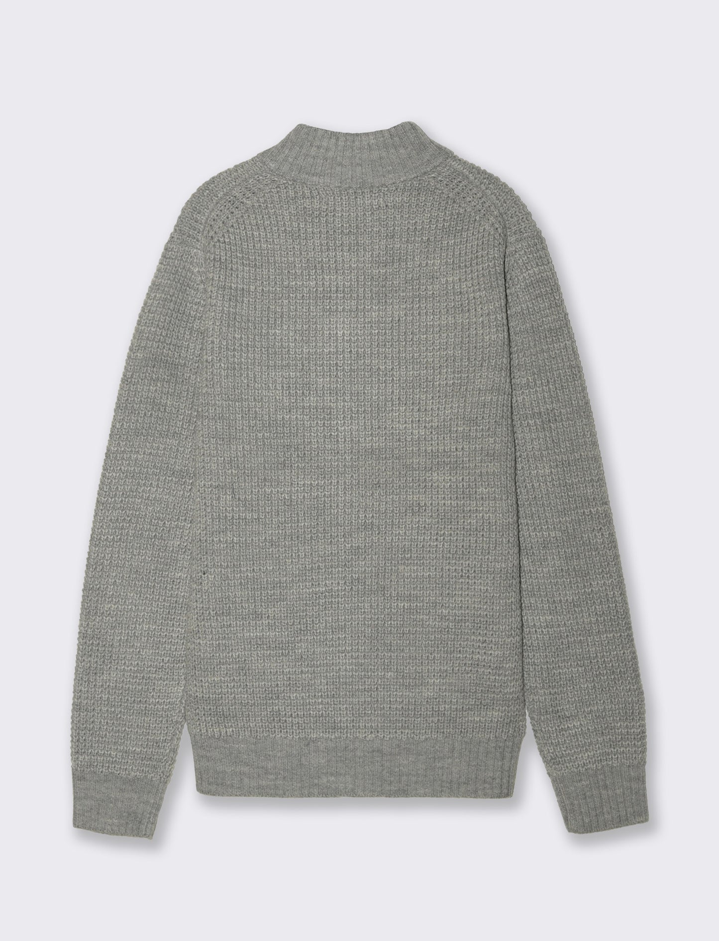 MAGLIA  CARDIGAN CON CERNIERA - Grigio mel.