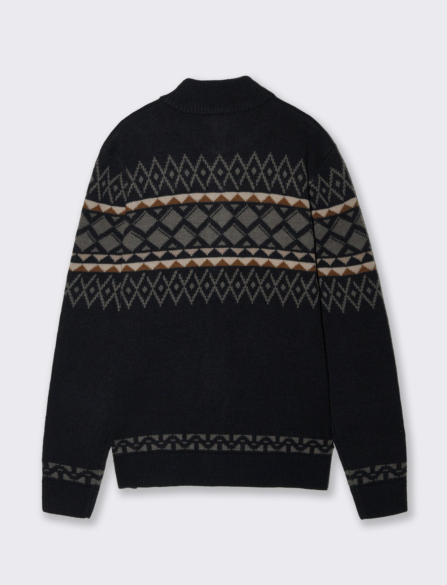 MAGLIA  CARDIGAN FANTASIA JACQUARD - Blu