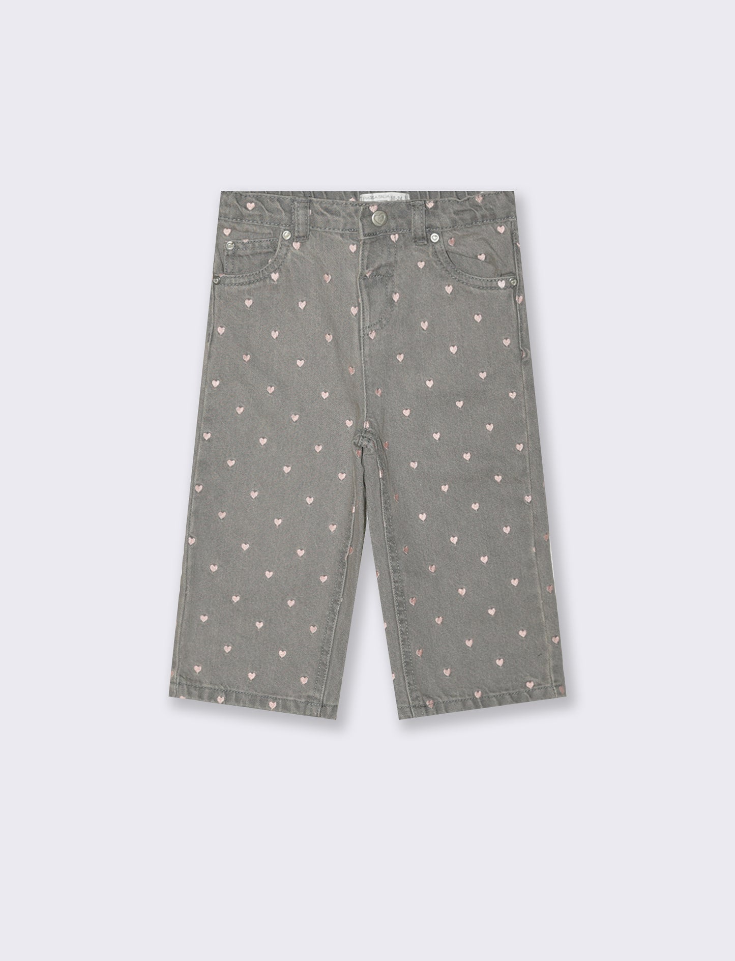 Jeans con ricami - Grigio