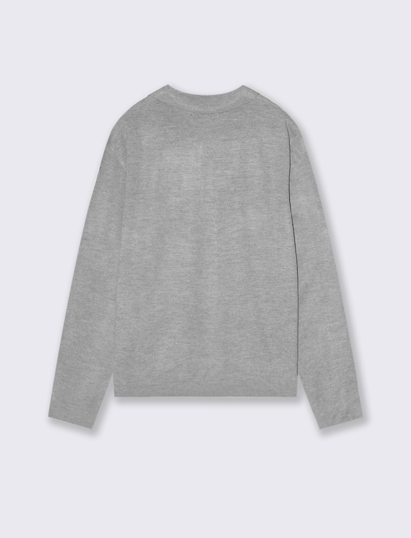 POLO IN MAGLIA  EFFETTO LANA - Grigio mel.