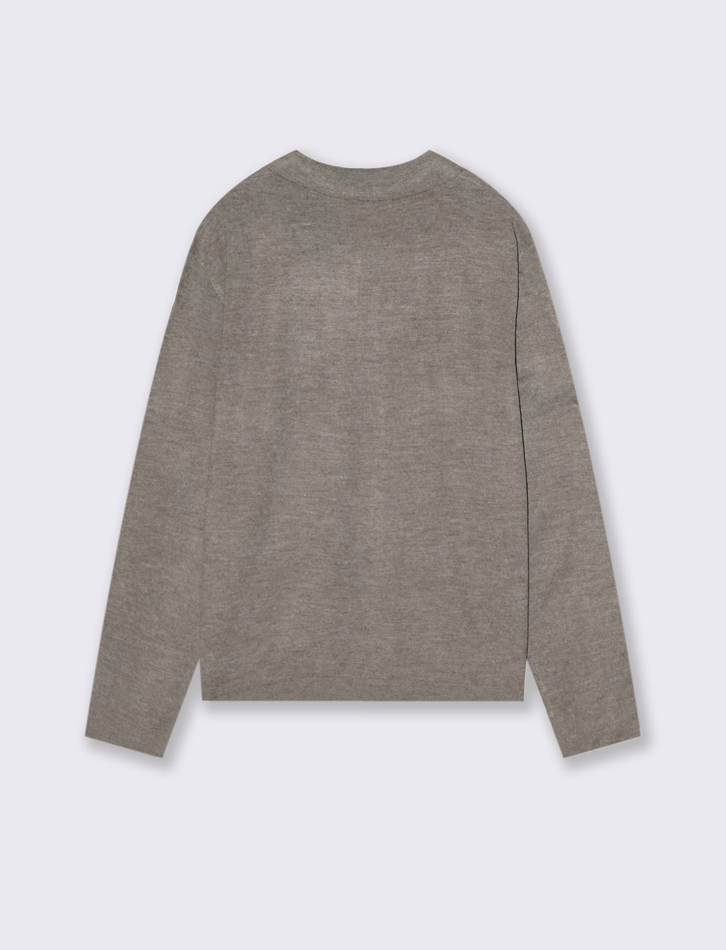POLO IN MAGLIA  EFFETTO LANA - Grigio fango