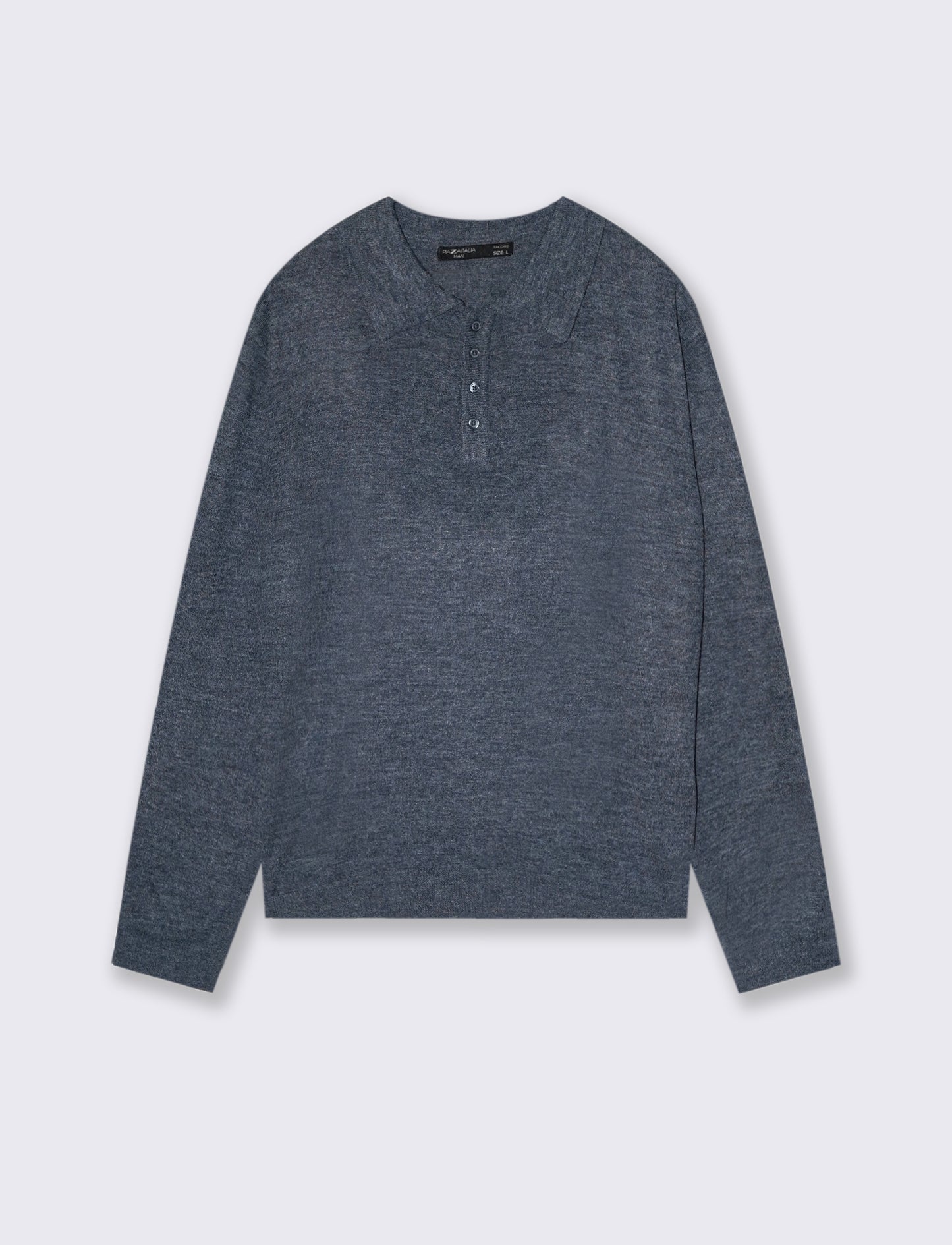 POLO IN MAGLIA  EFFETTO LANA - Blu