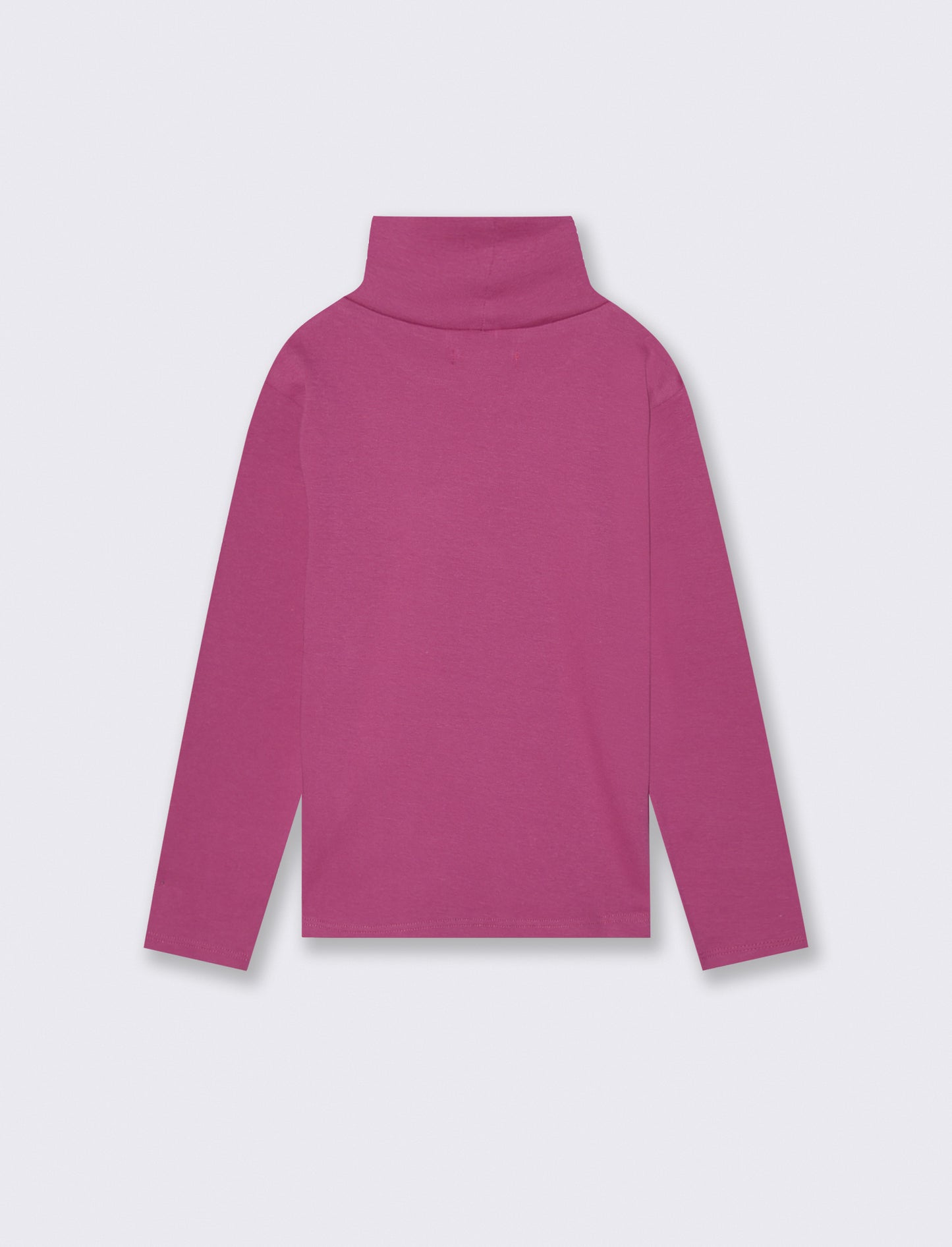 T-shirt collo alto a manica lunga in interlock. - Viola malva