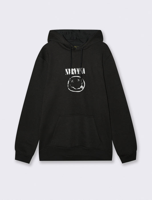 FELPA STAMPA NIRVANA - Nero