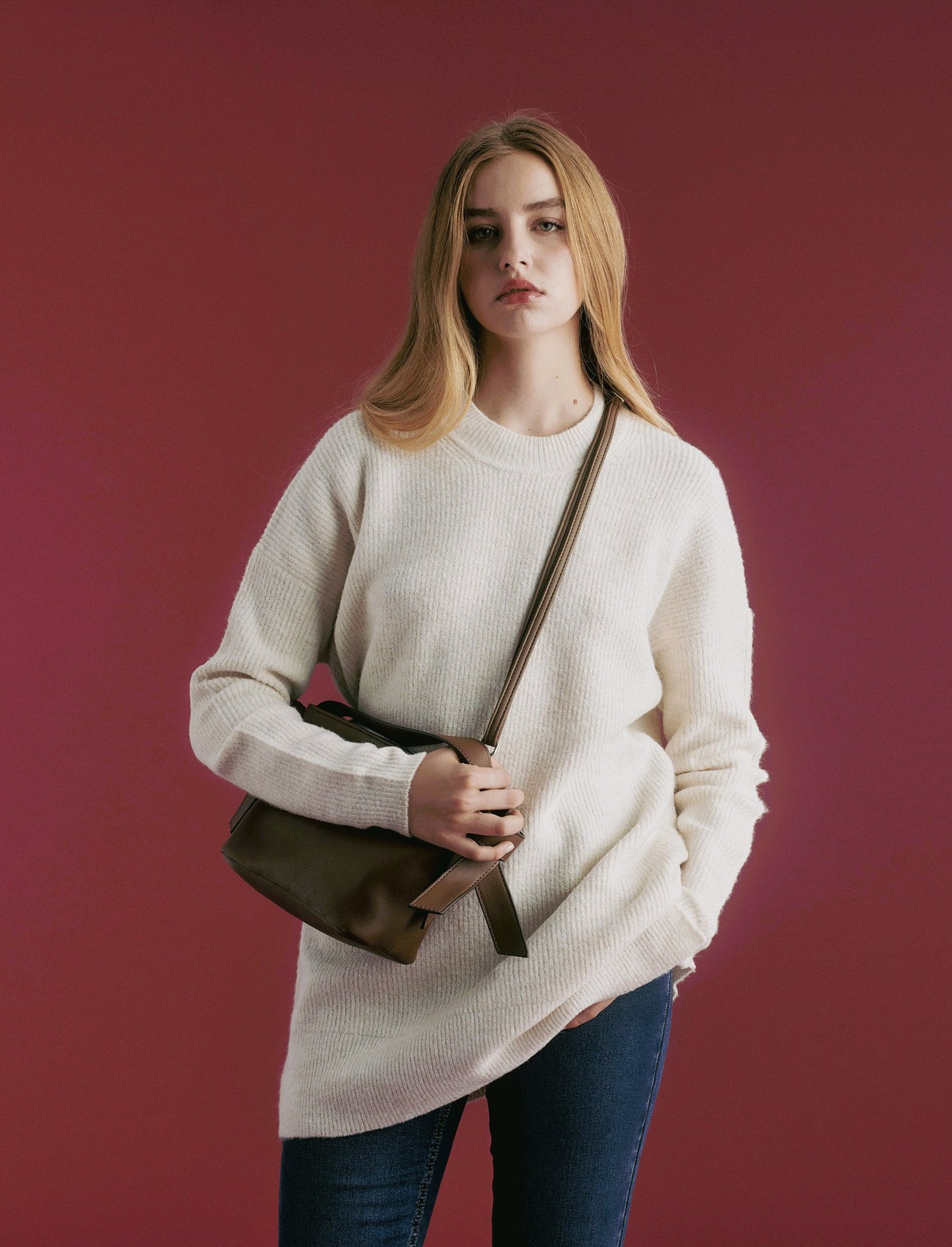 PULLOVER CON SPACCHI LATERALI - Avorio