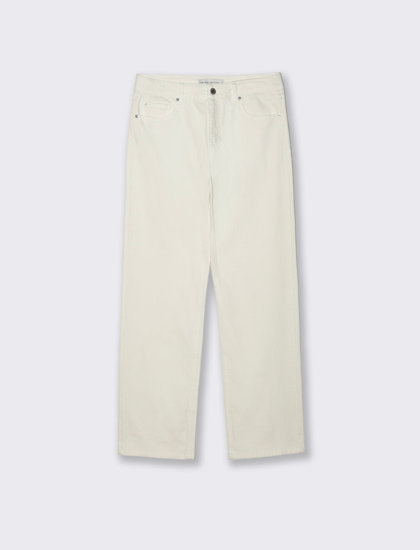 Low Rise Straight Leg Jeans - White
