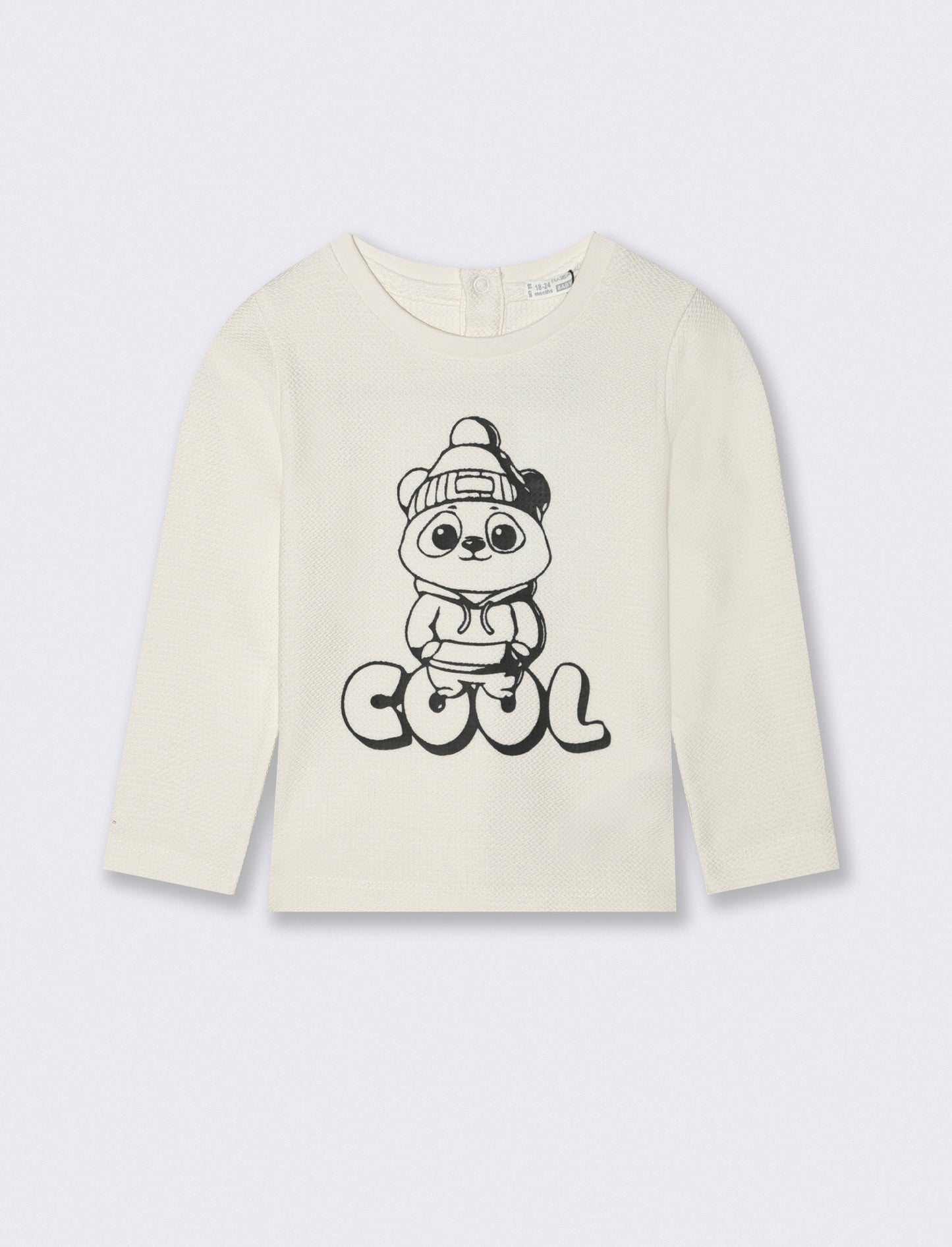 Maglietta tessuto tipo waffle - Beige