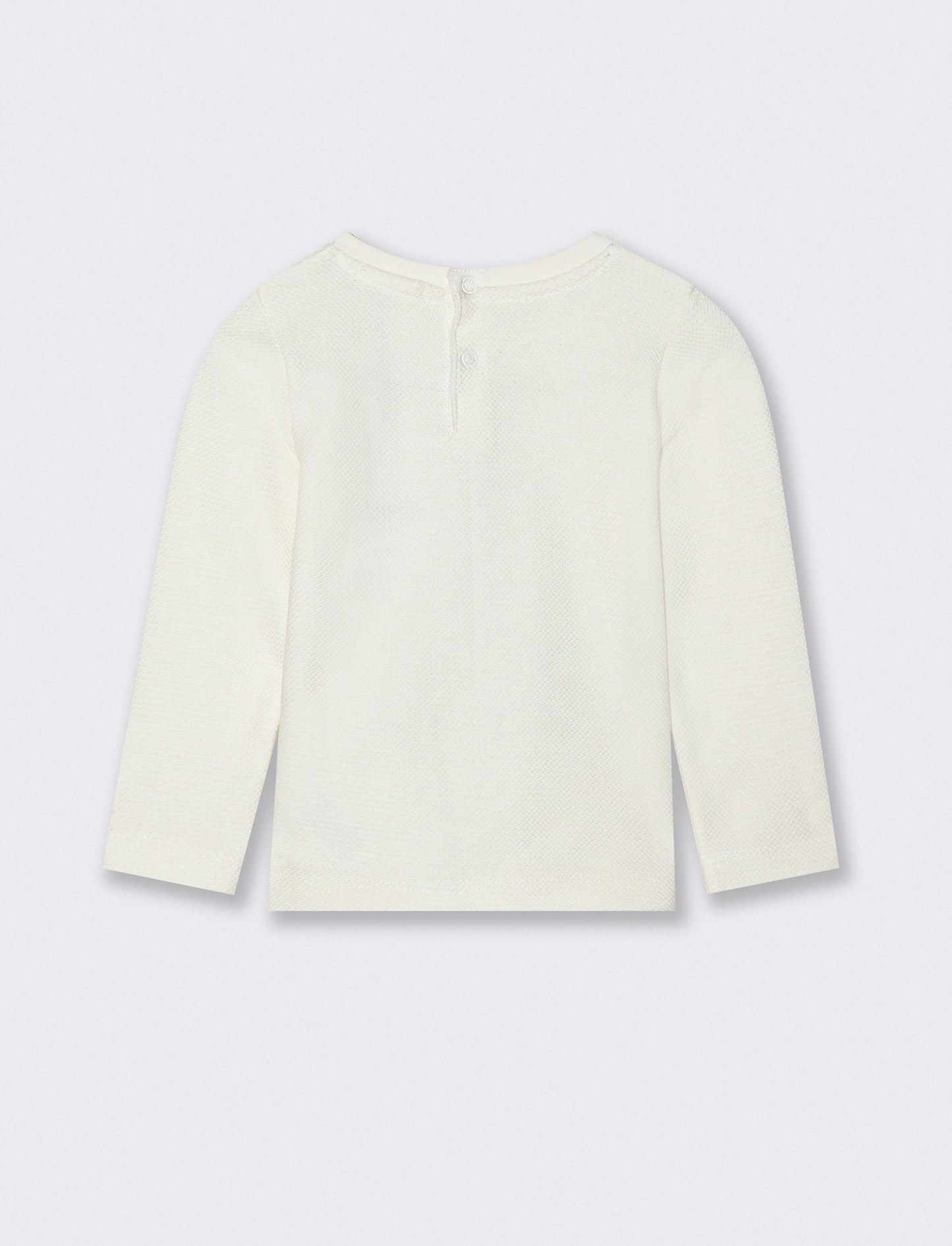Maglietta tessuto tipo waffle - Beige