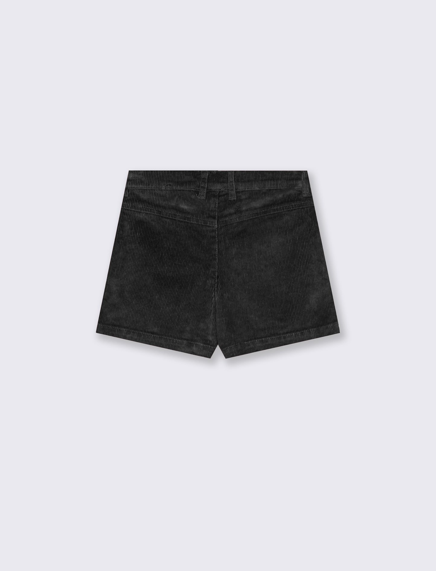 Short in velluto elastico da bambina - Nero