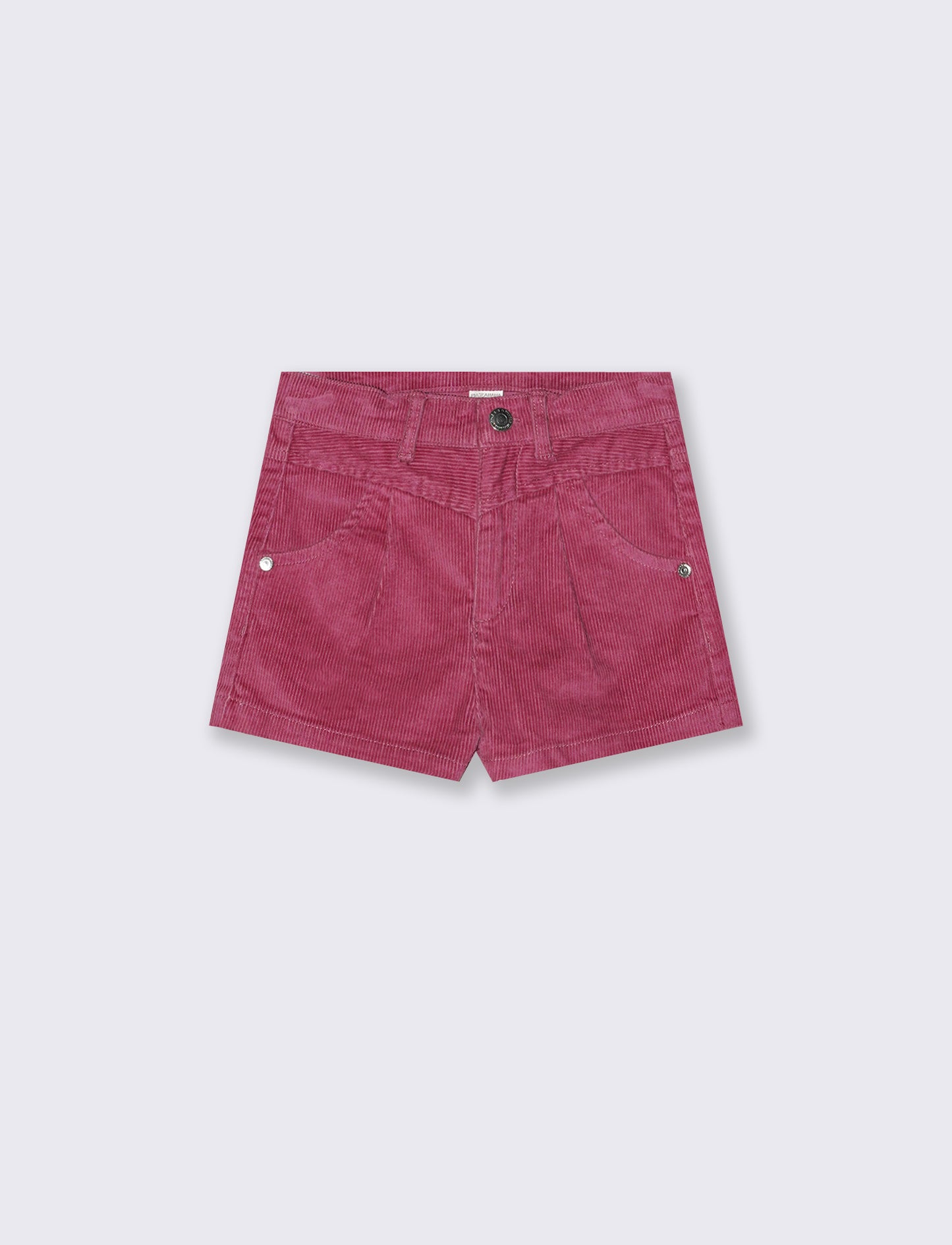 Short in velluto elastico da bambina - Viola malva