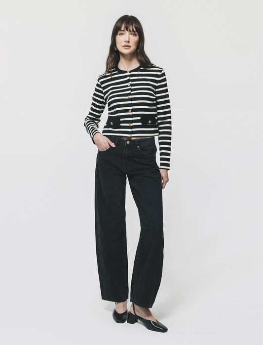 Jeans Ballon Fit con Vita Morbida - Nero