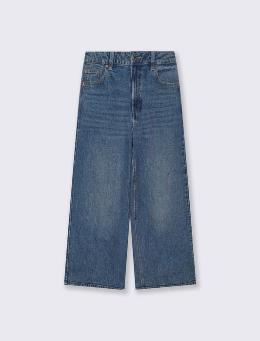 Jeans Gamba Dritta Lunghezza Caviglia - Denim