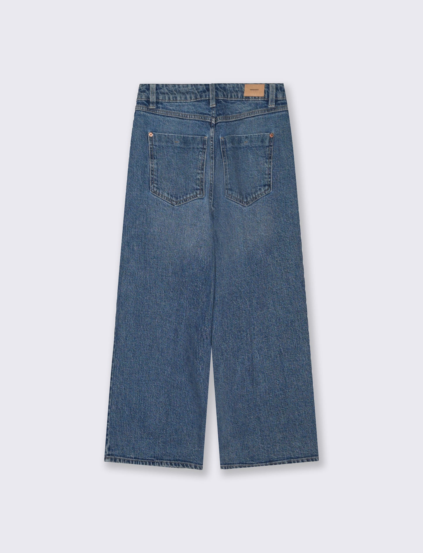 Ankle Length Straight Leg Jeans - Blue