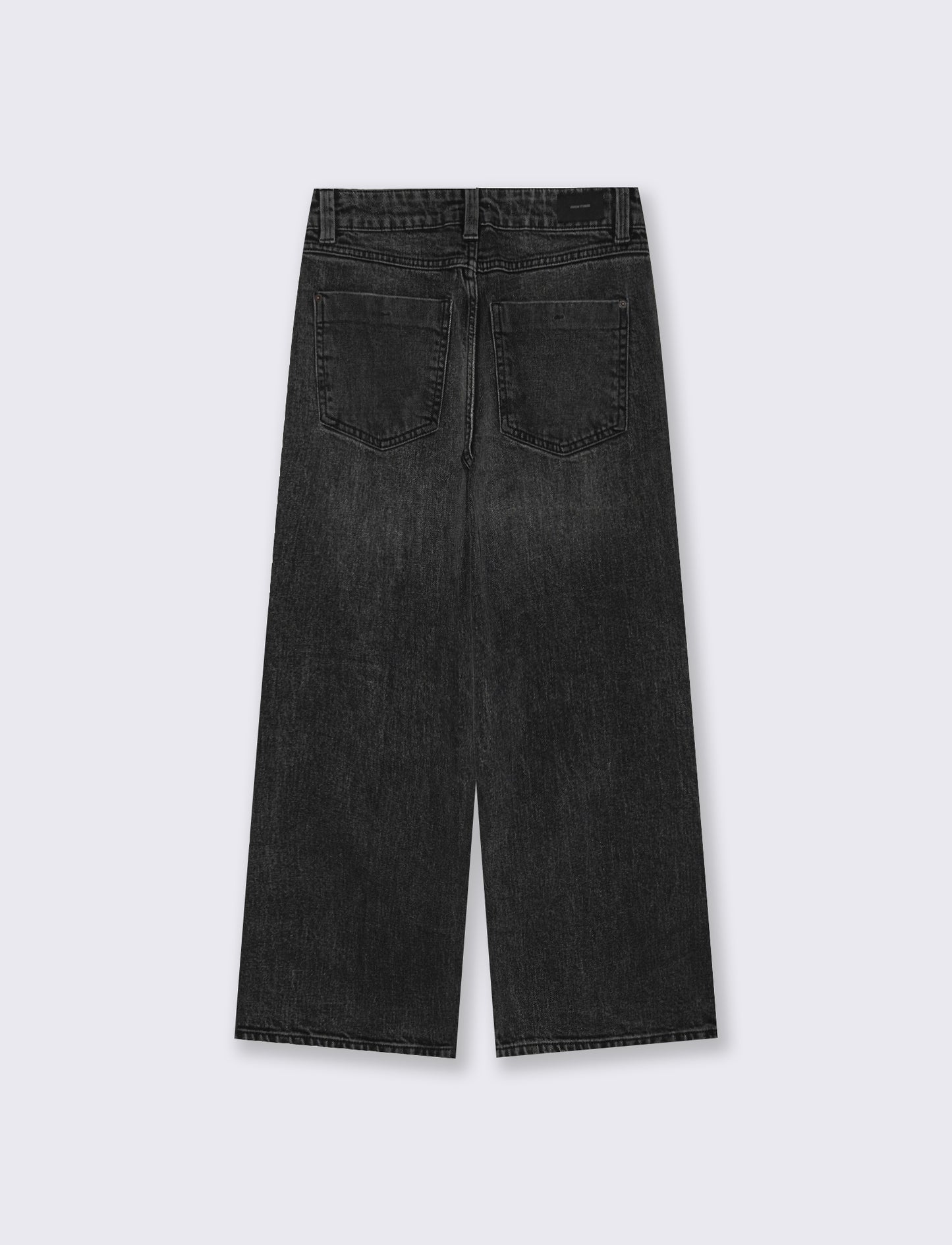 Ankle Length Straight Leg Jeans - Black