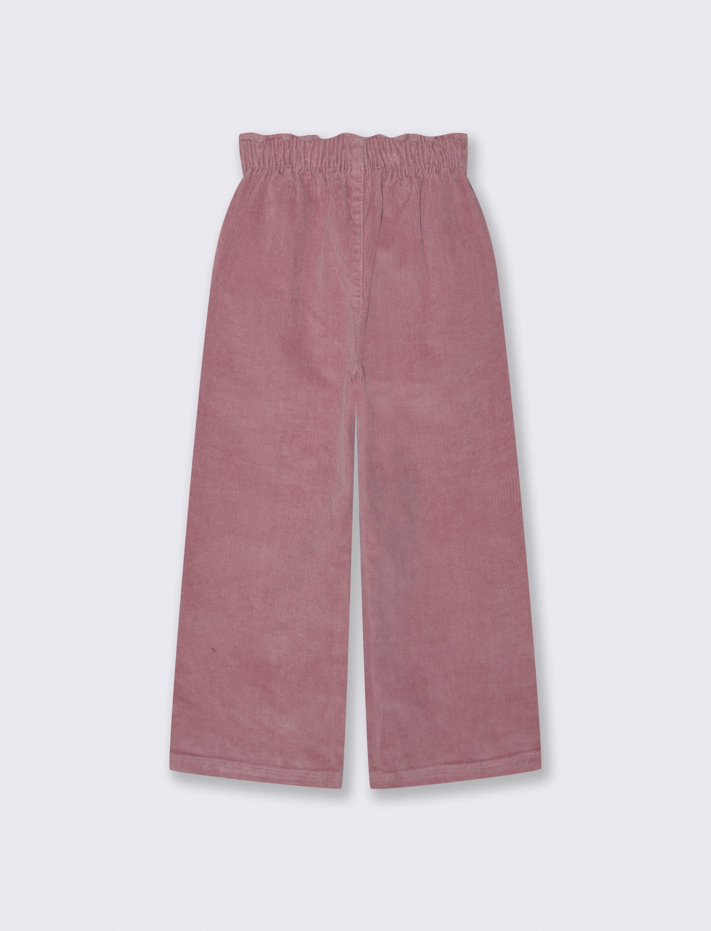 Pantaloni in velluto elastico a gamba larga. - Rosa cipolla