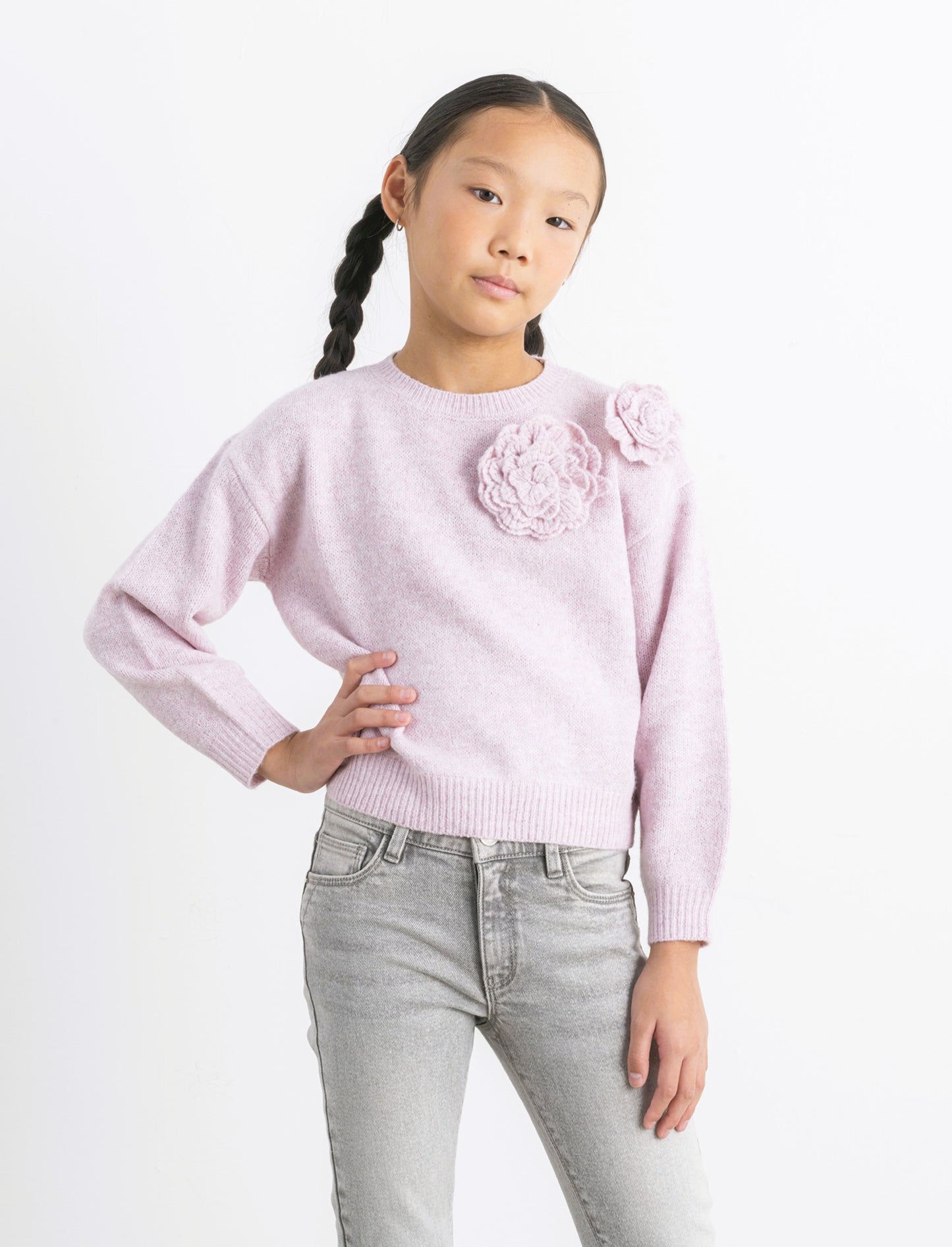 Maglia con rosa - Rosa