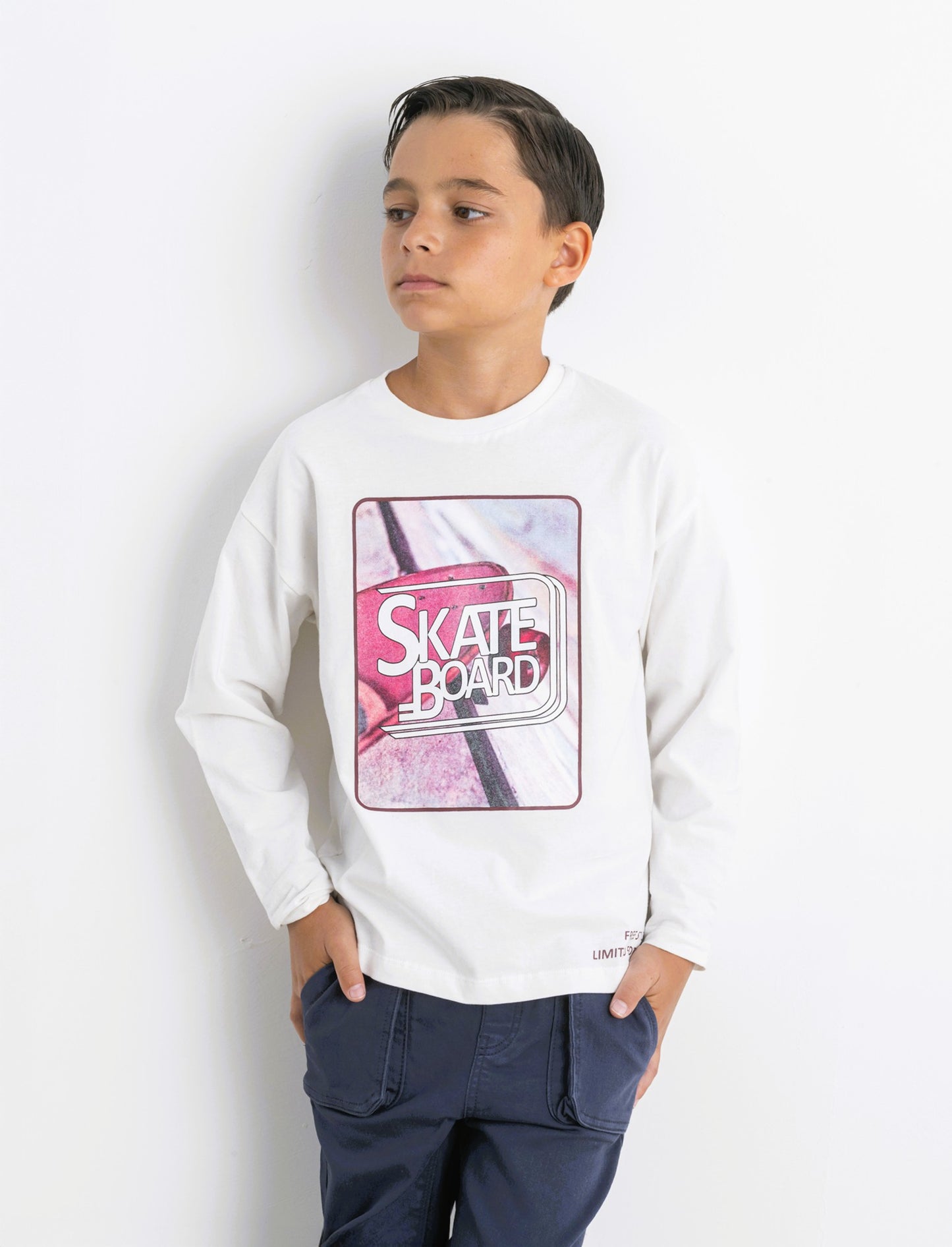 T-SHIRT MANICA LUNGA - Bianco latte