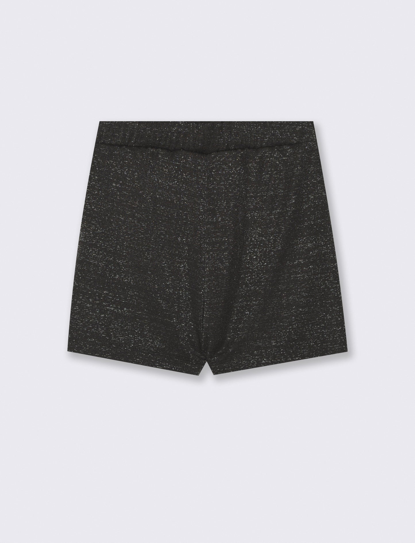 Short finta gonna in punto milano elastico con dettagli in fibra metallica. - Nero